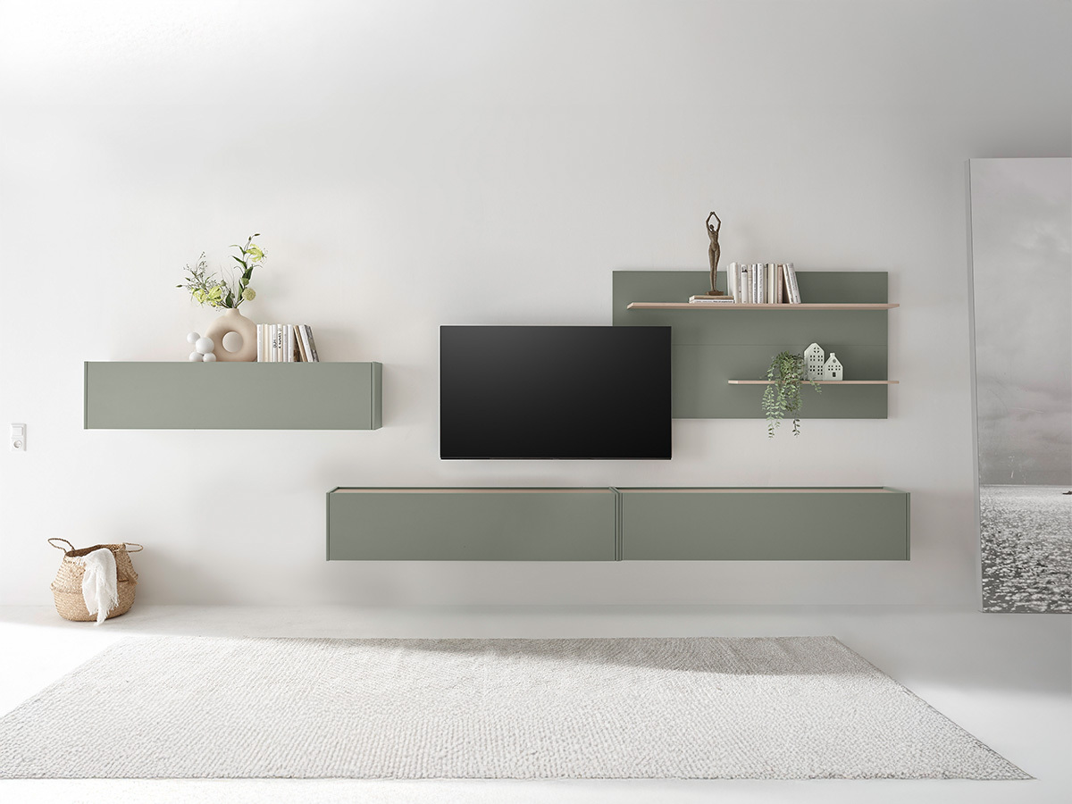 Set de living Elbsori 121 (Verde + Stejar)