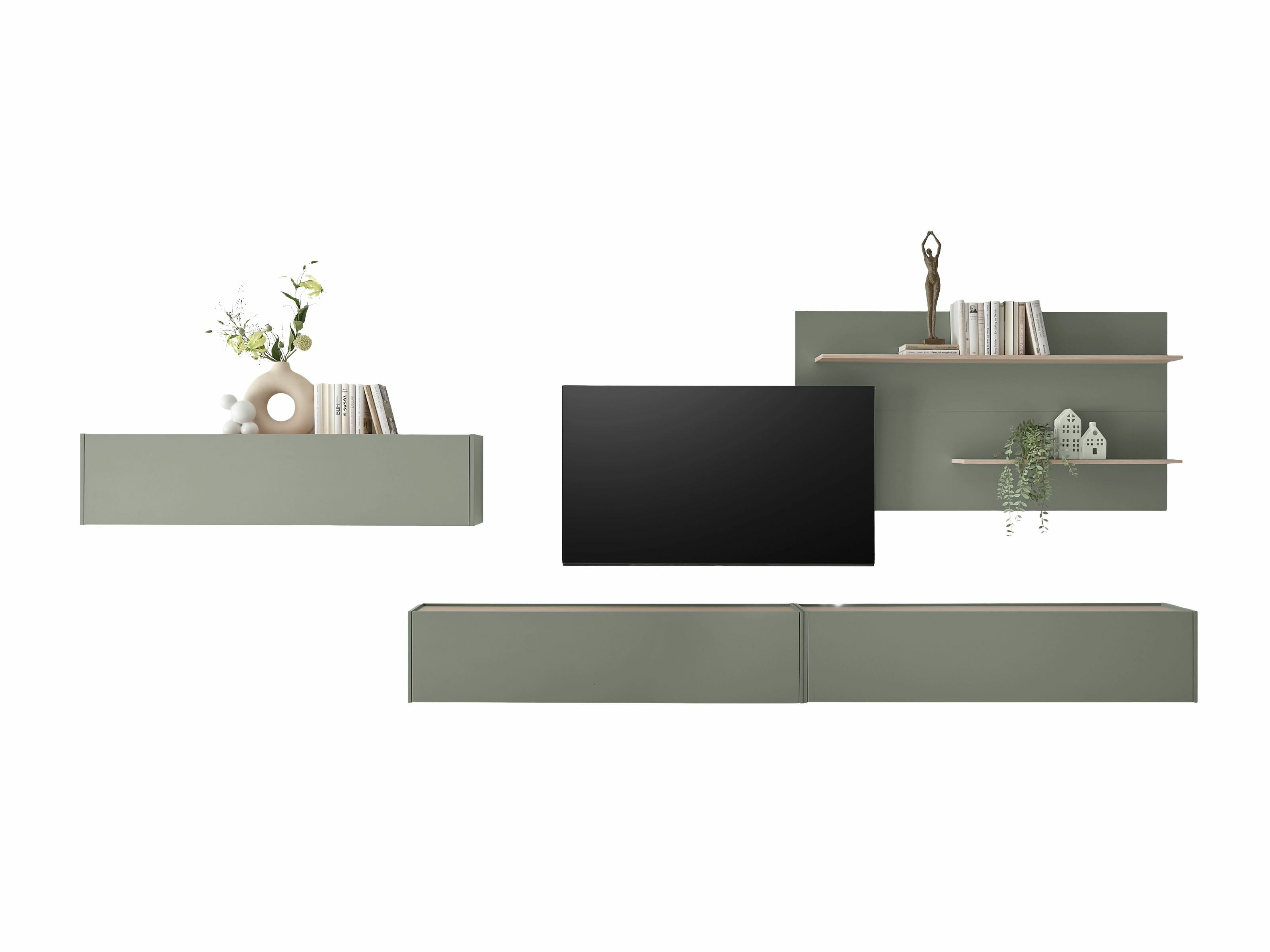 Set de living Elbsori 121 (Verde + Stejar)