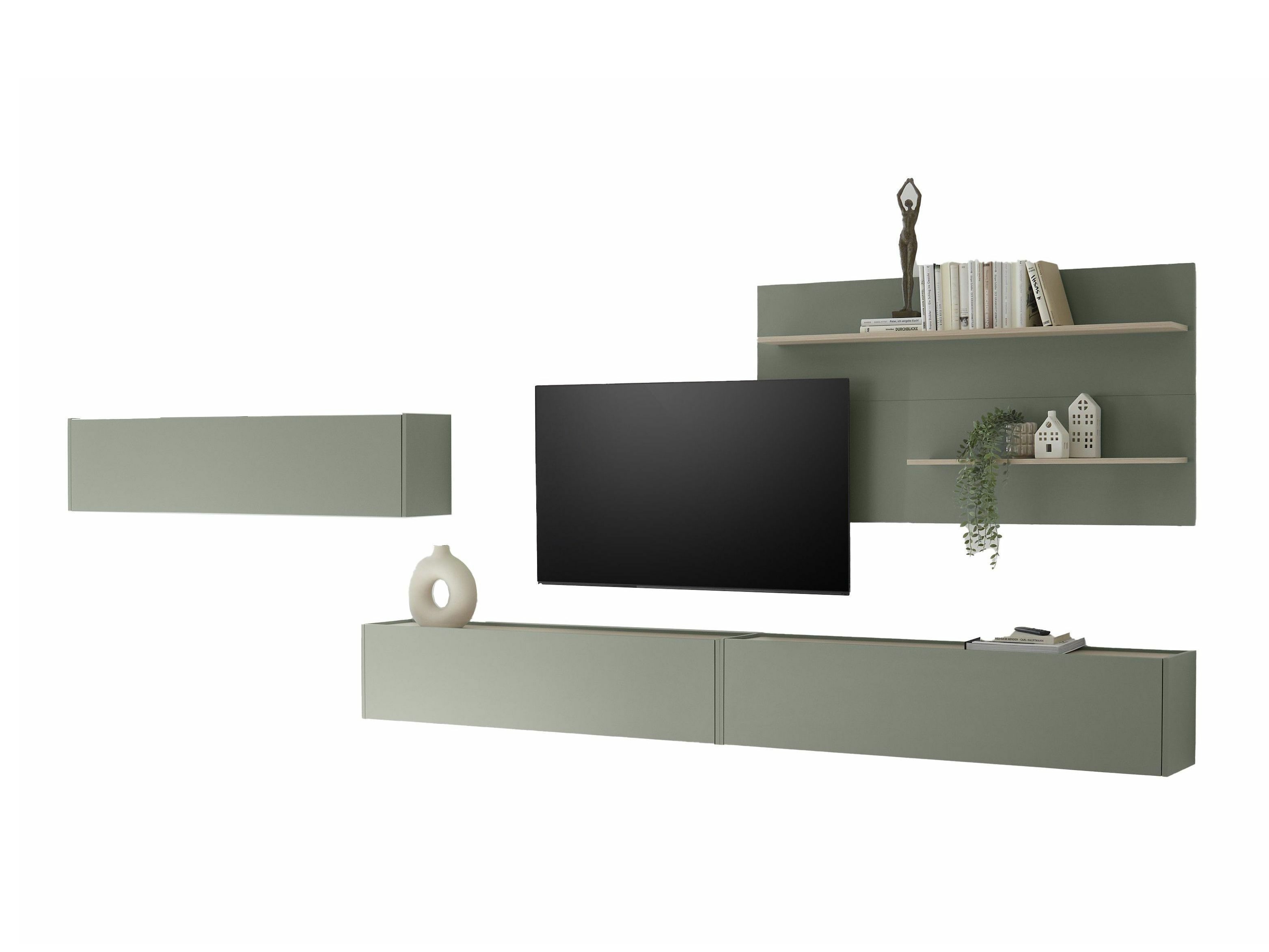Set de living Elbsori 121 (Verde + Stejar)