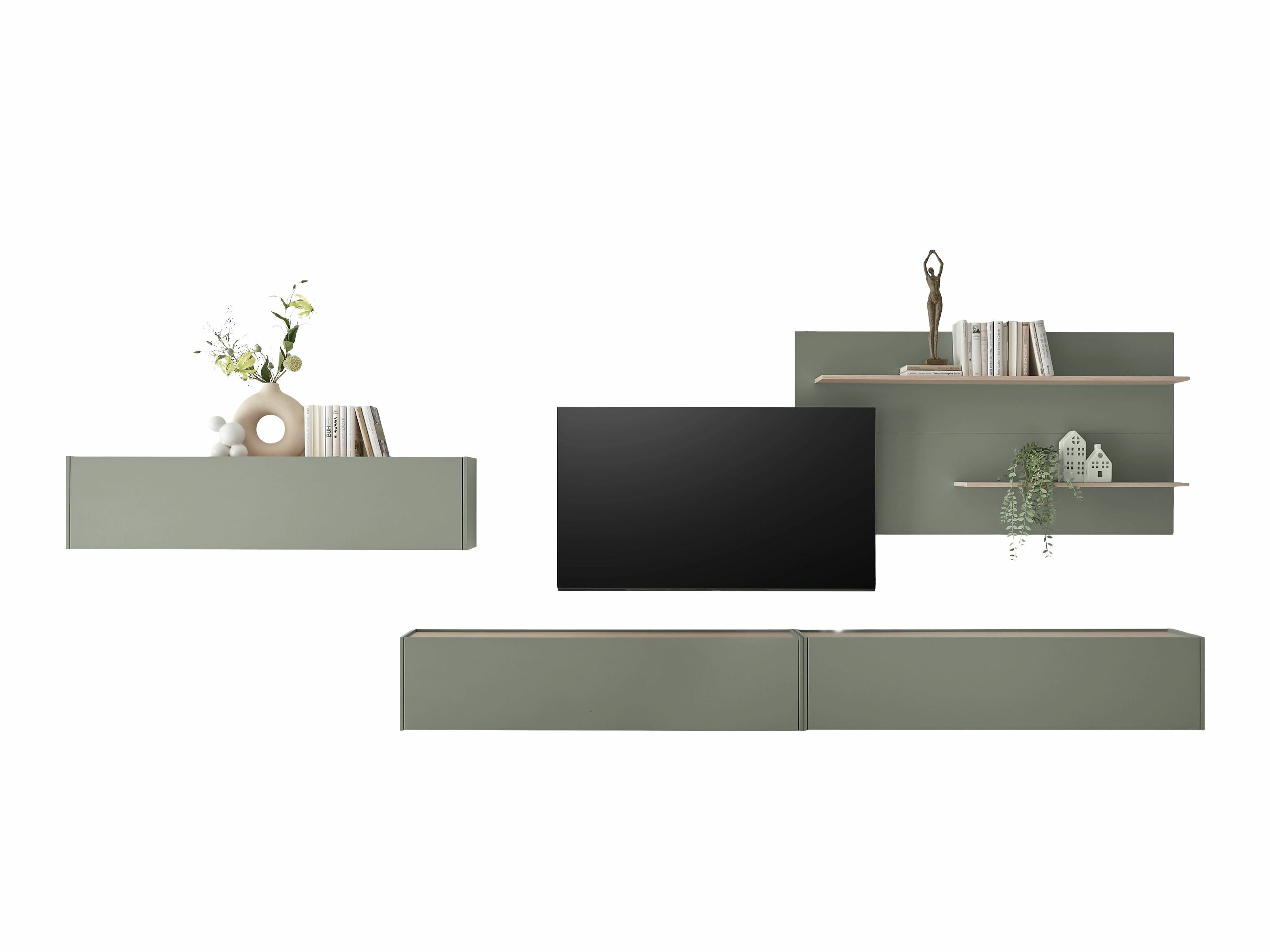 Set de living Elbsori 121 (Verde + Stejar)