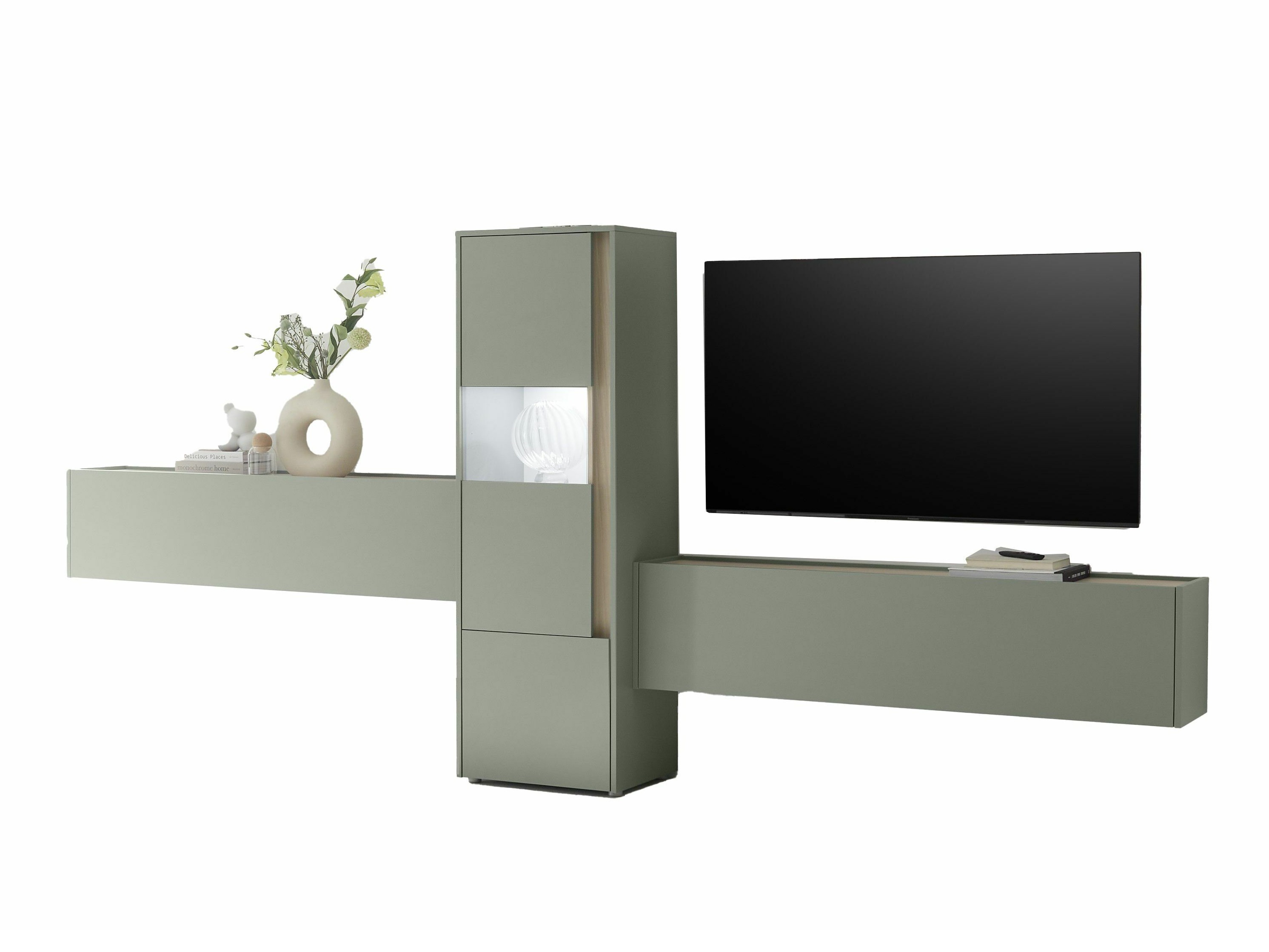 Set de living Elbsori 122 (Verde + Stejar)