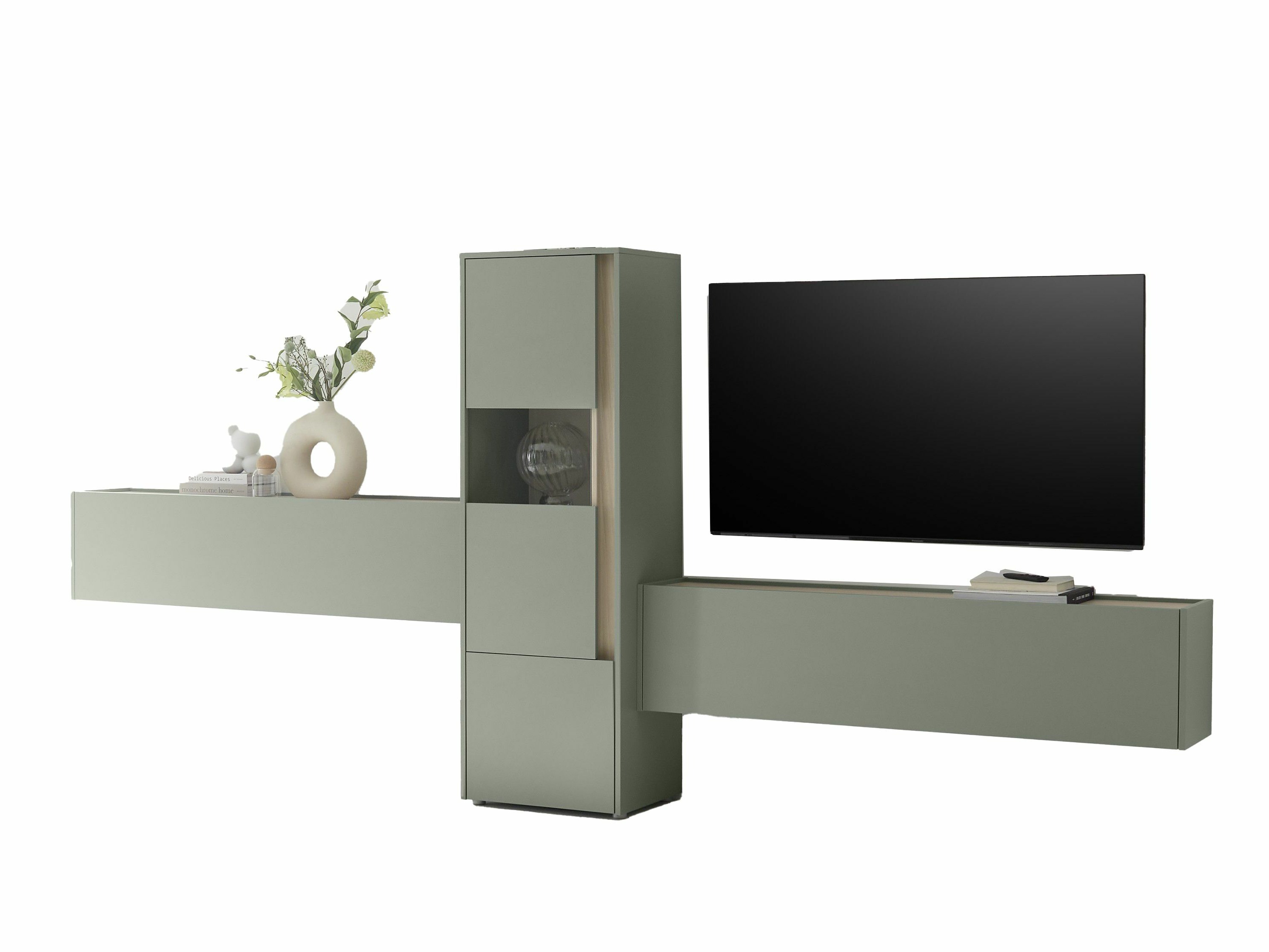 Set de living Elbsori 122 (Verde + Stejar)