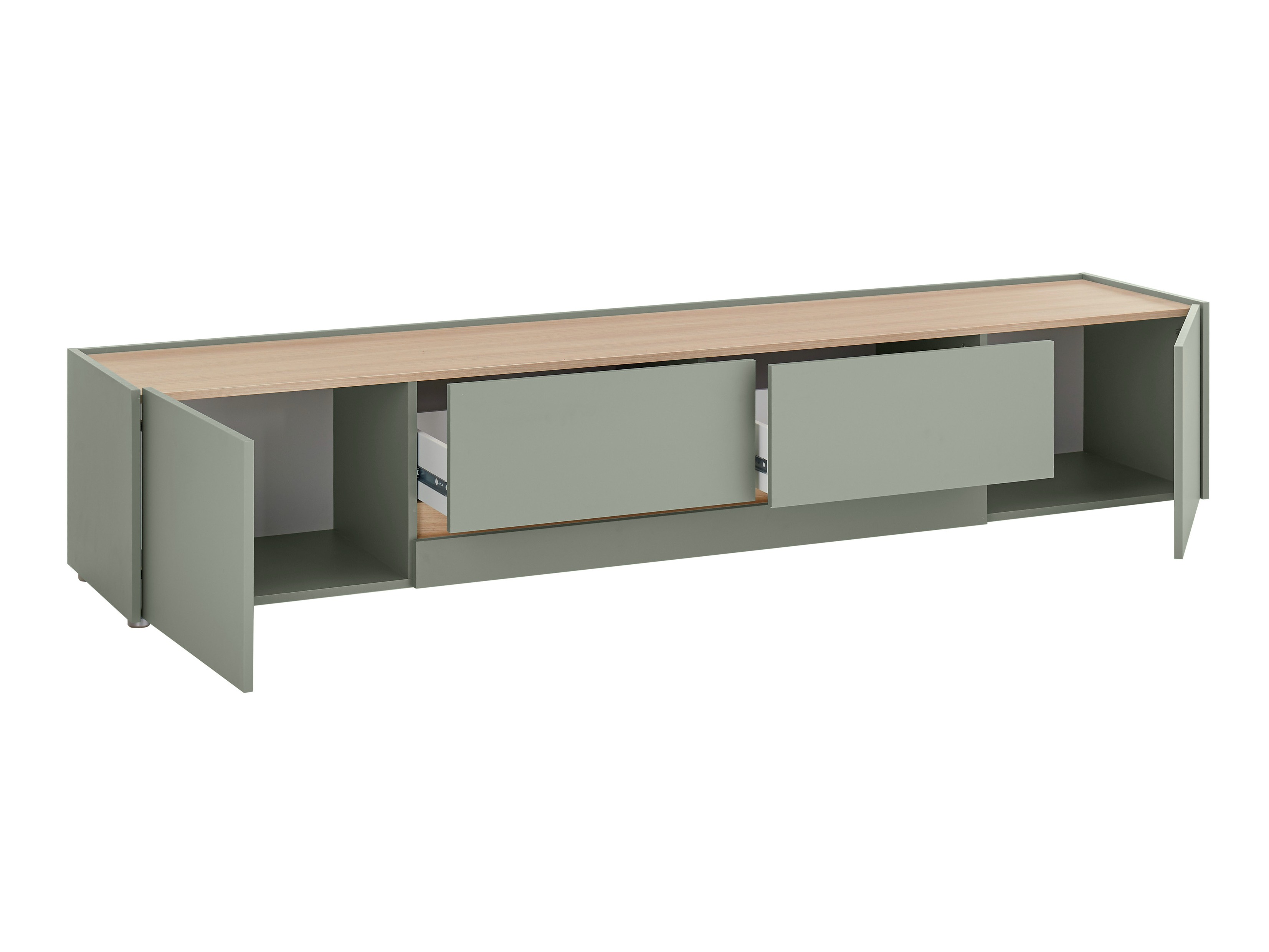 Set de living Elbsori 124 (Verde + Stejar)