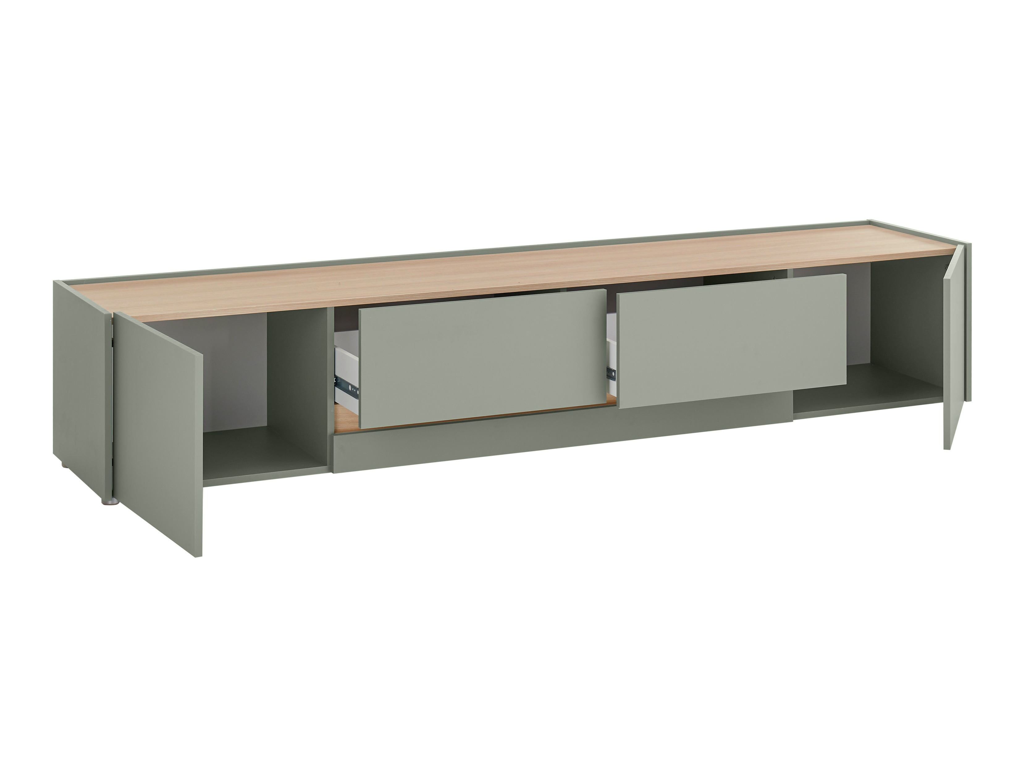 Set de living Elbsori 124 (Verde + Stejar)