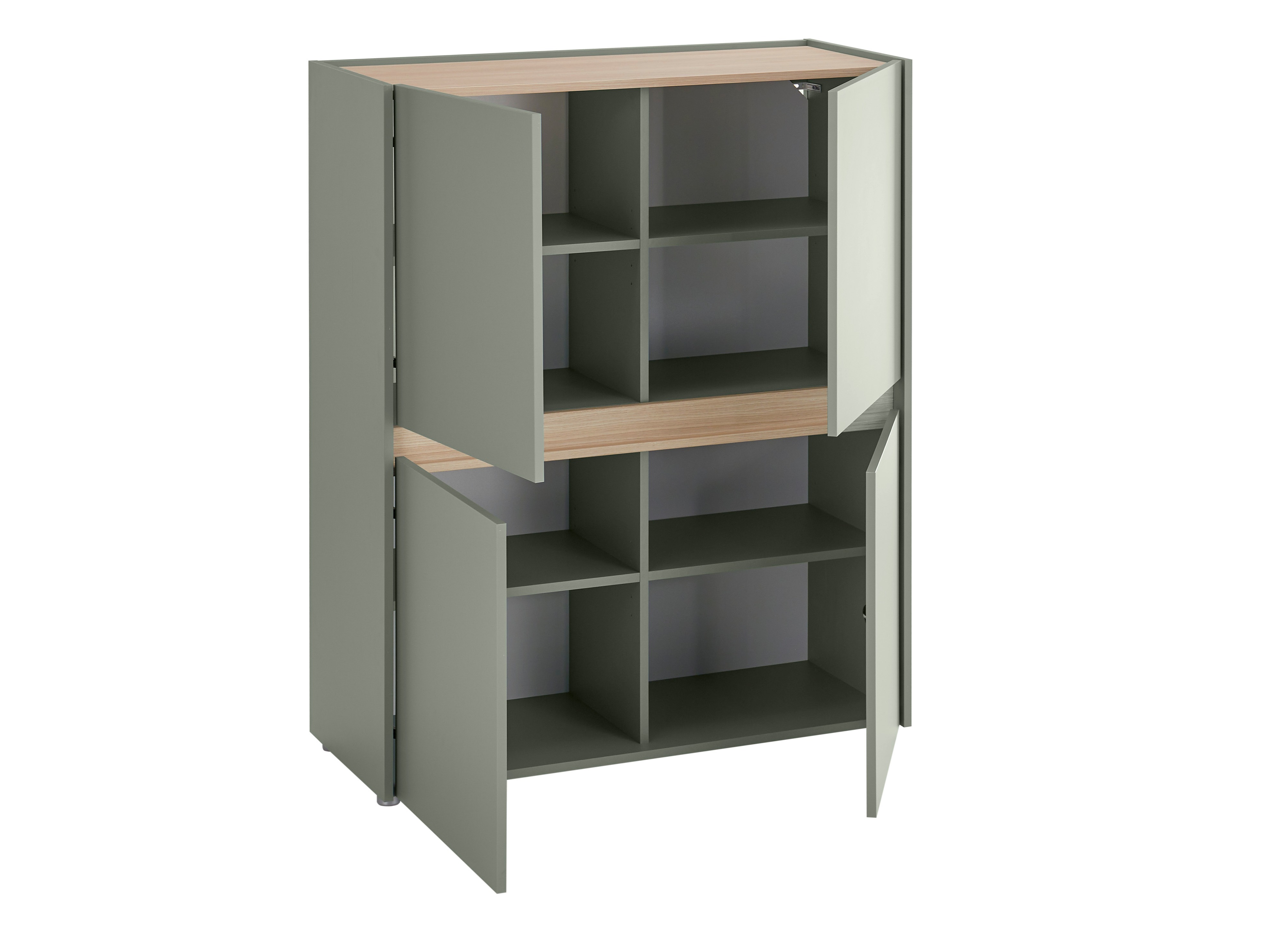 Set de living Elbsori 127 (Verde + Stejar)