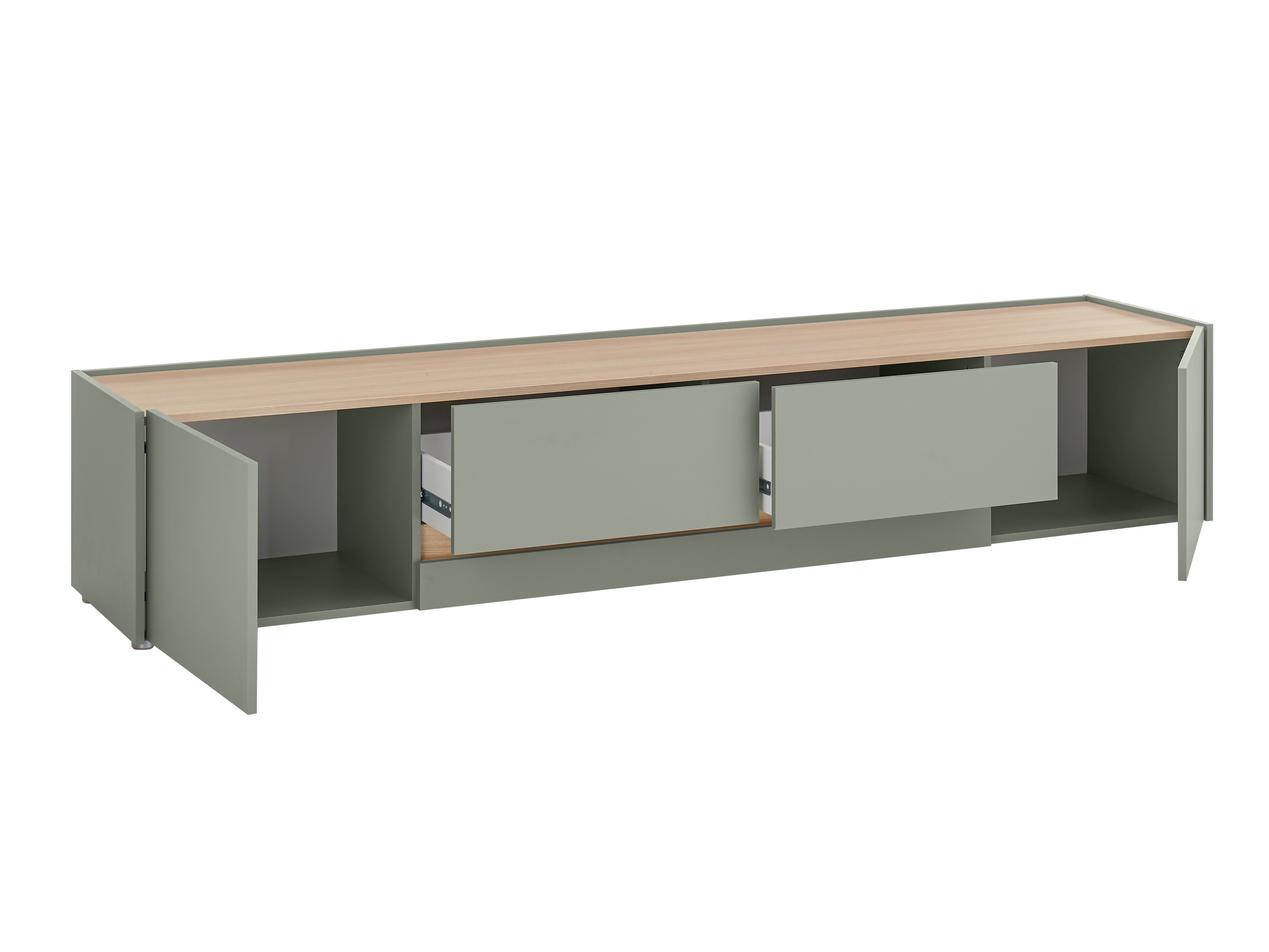 Set de living Elbsori 127 (Verde + Stejar)