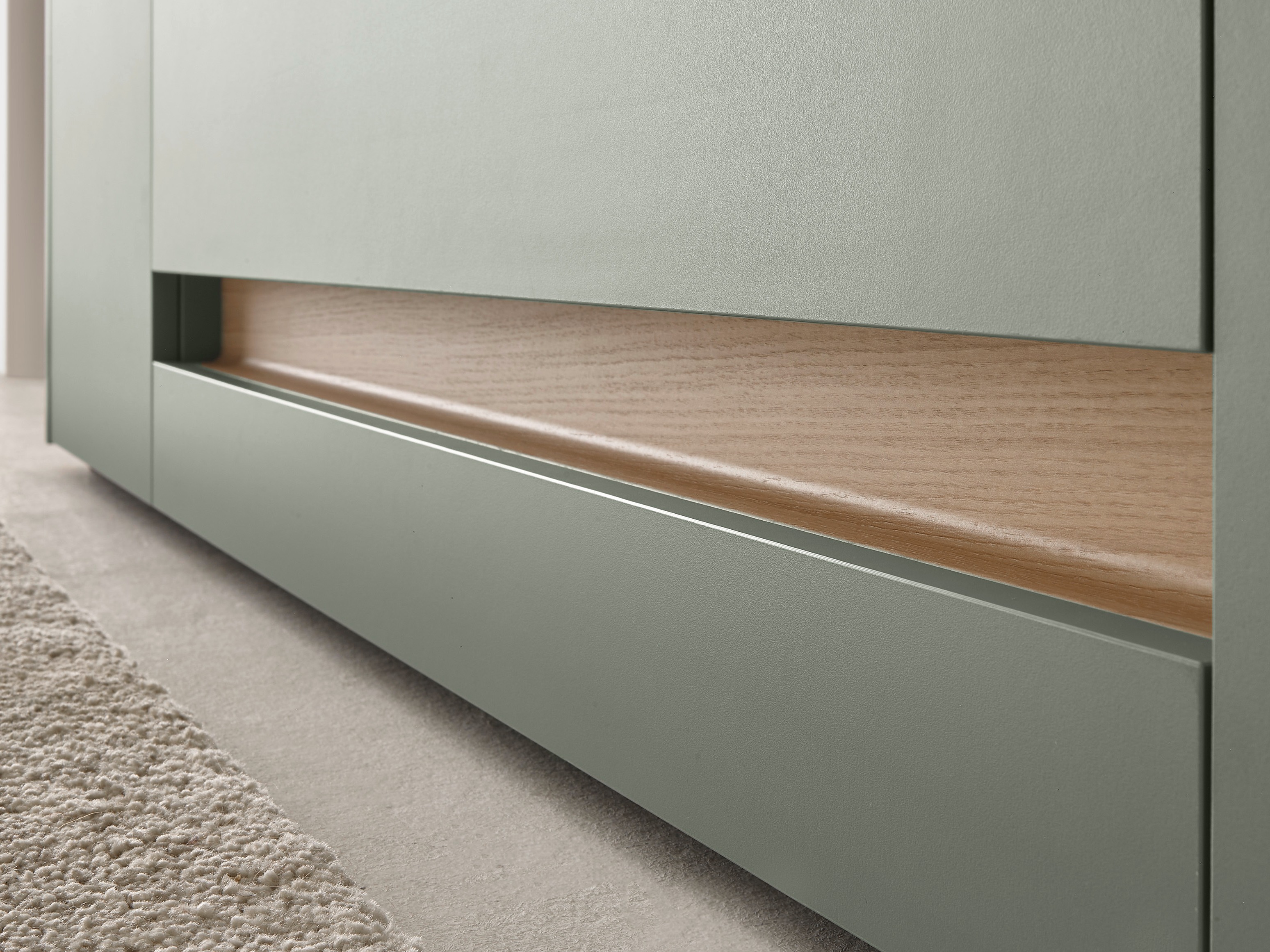 Set de living Elbsori 130 (Verde + Stejar)