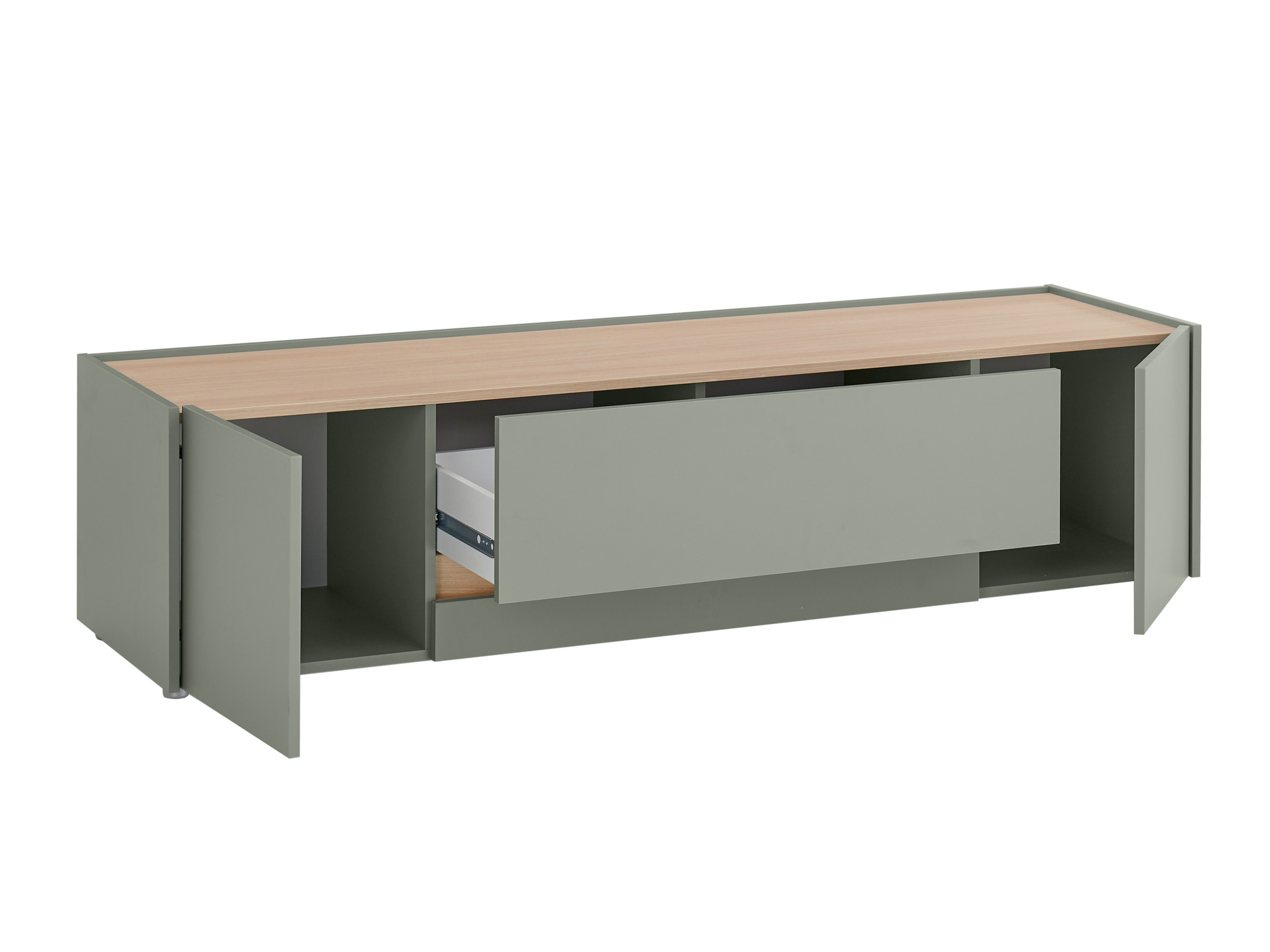 Set de living Elbsori 130 (Verde + Stejar)