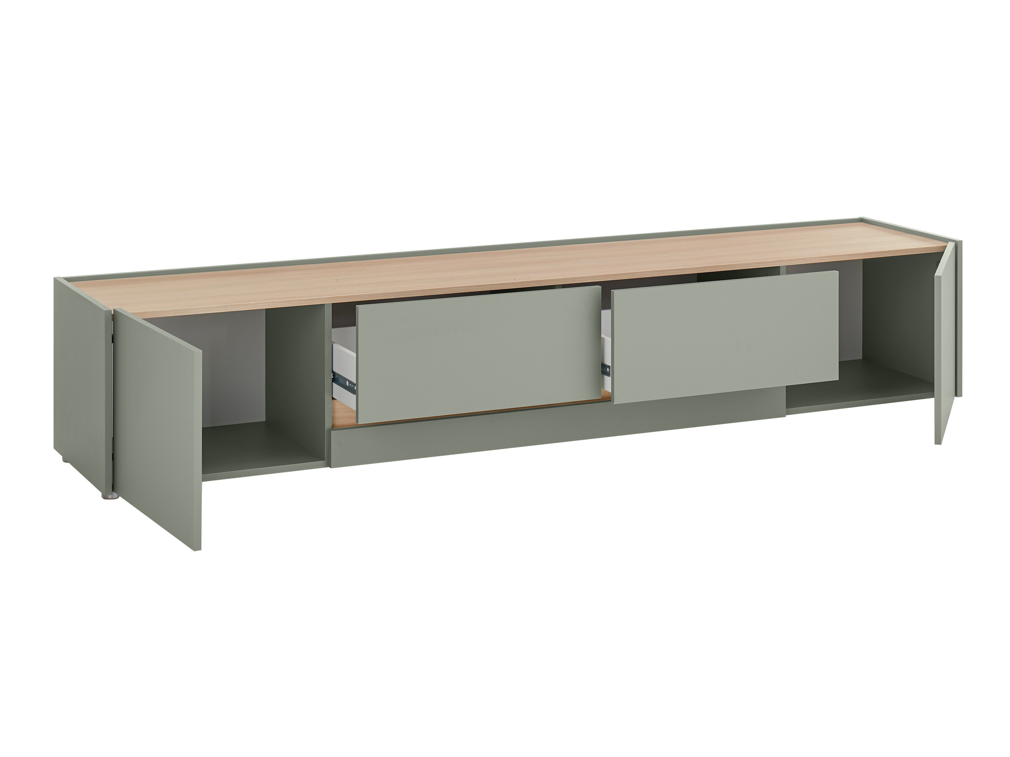 Set de living Elbsori 132 (Verde + Stejar)