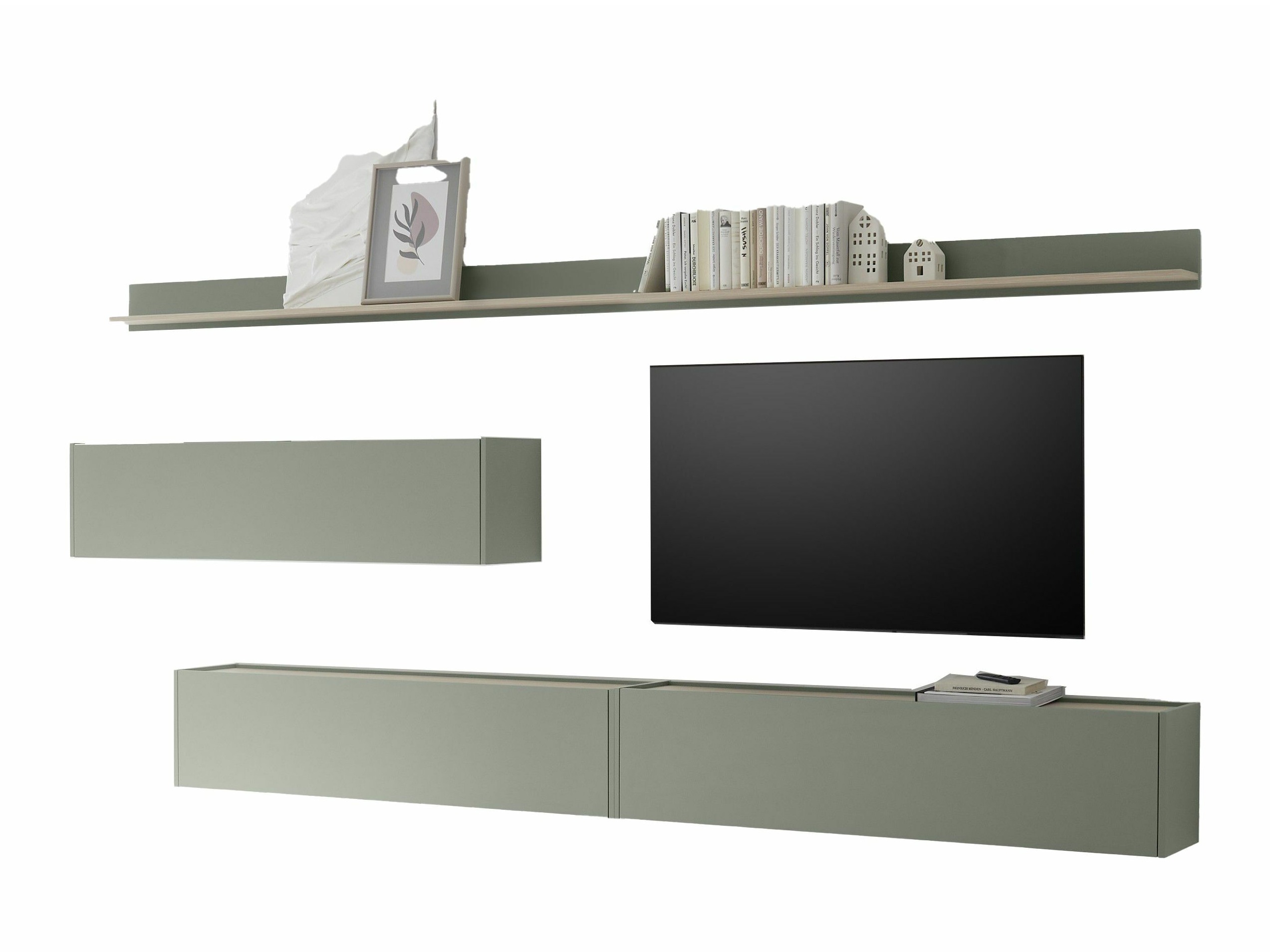 Set de living Elbsori 142 (Verde + Stejar)