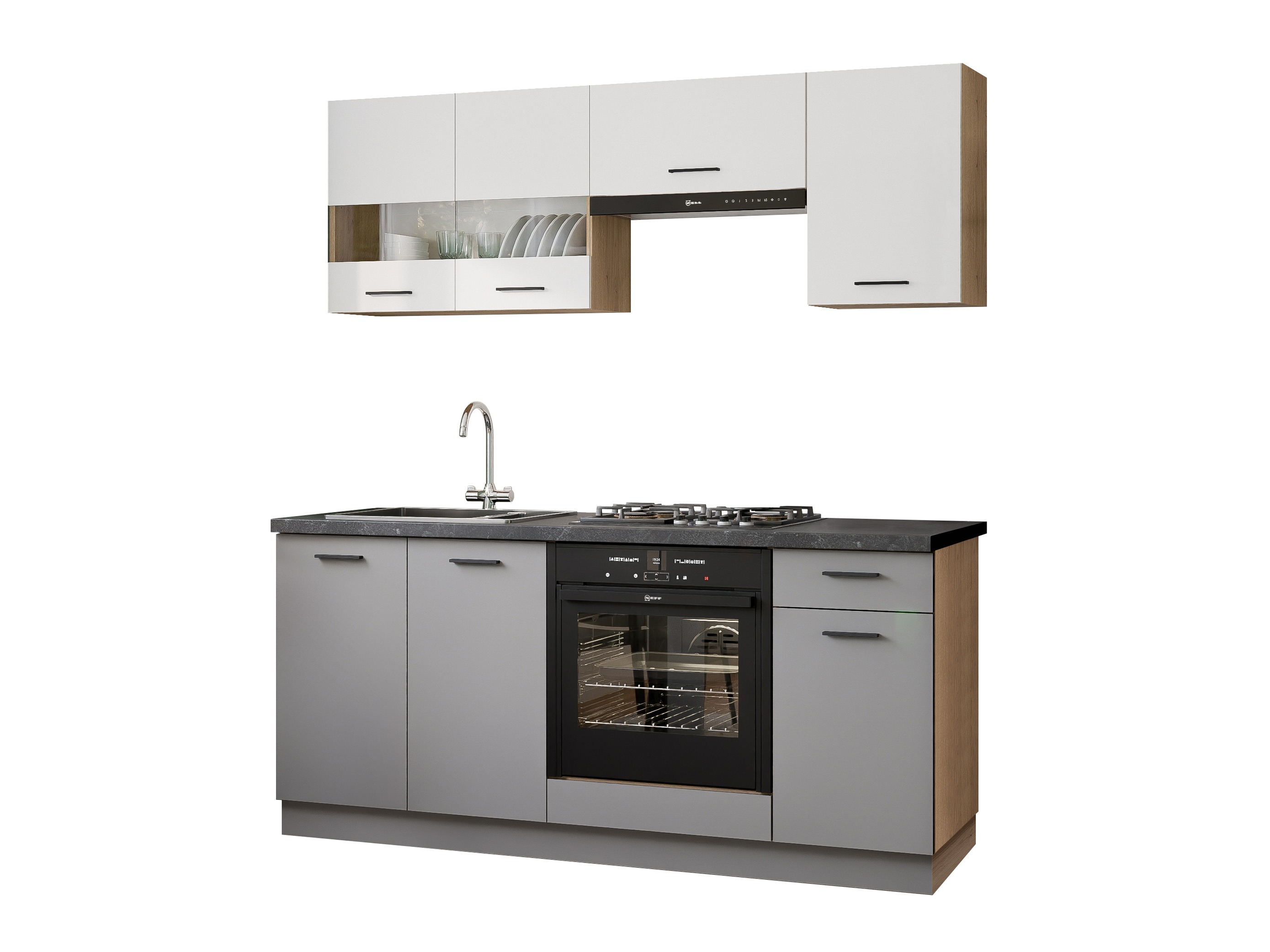 Set de bucătărie modular Ati White Grey 117