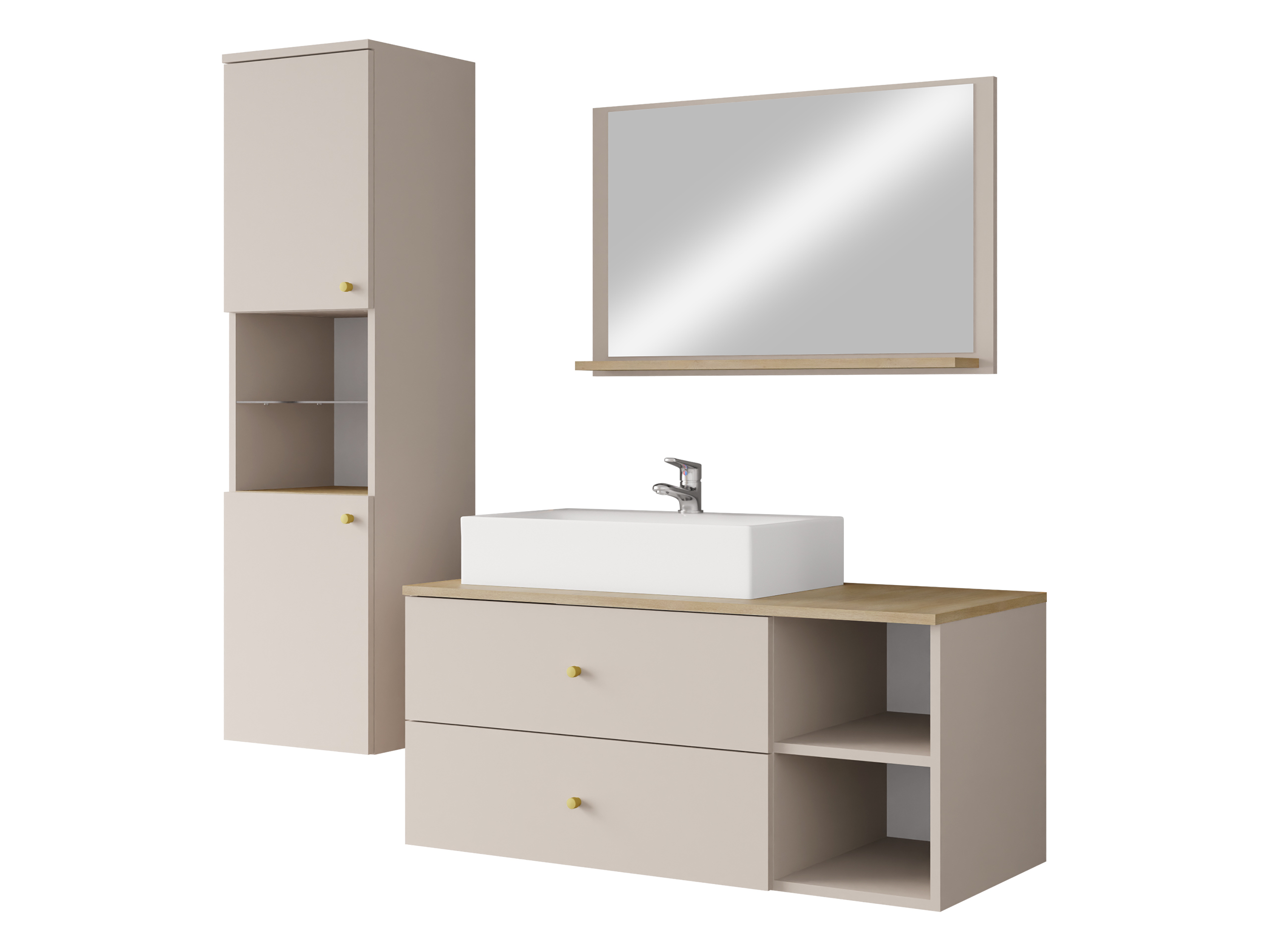 Set baie Salus II (Cașmir + Stejar)
