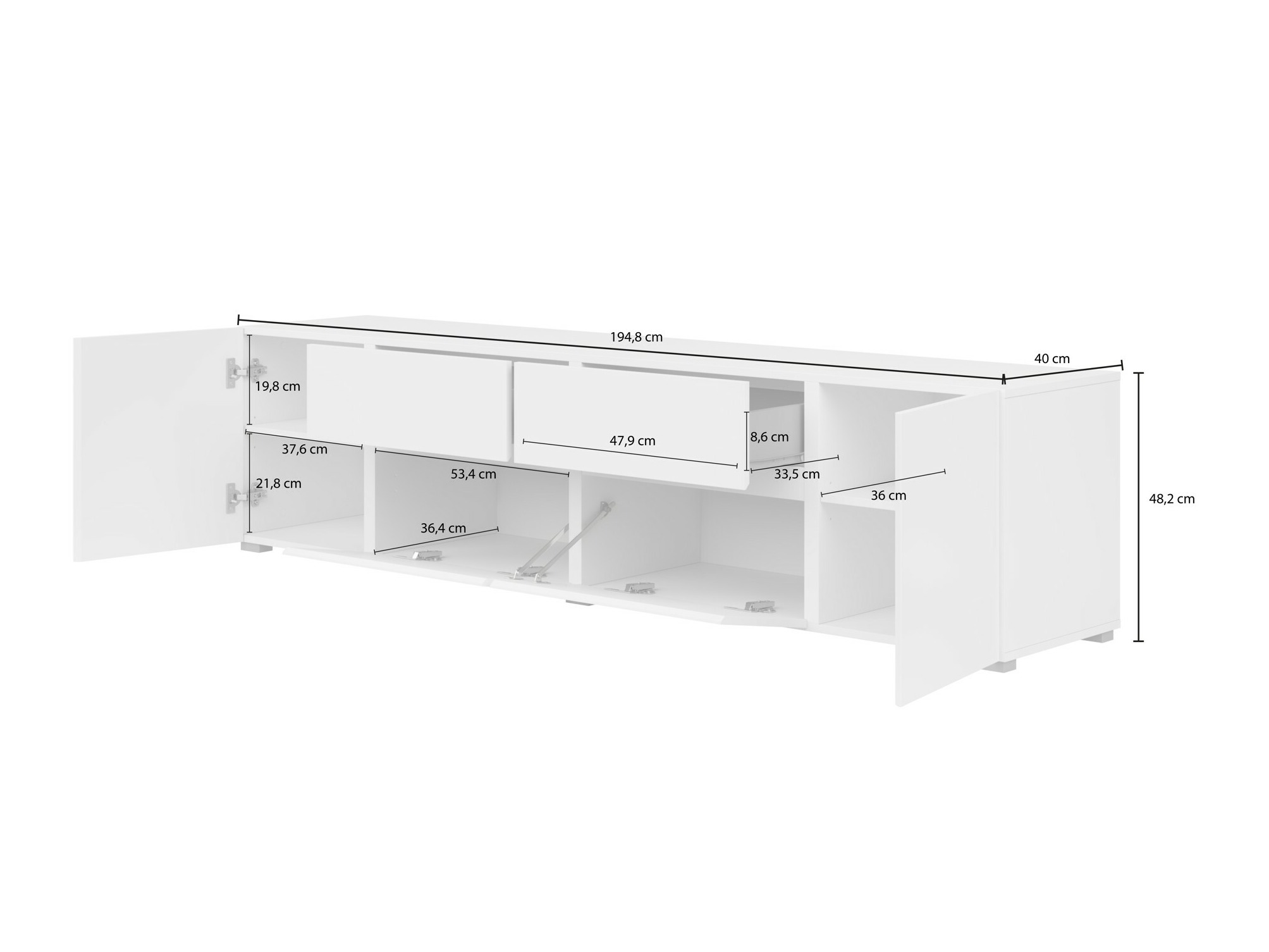 Comodă TV Elbleve 100 (Negru)