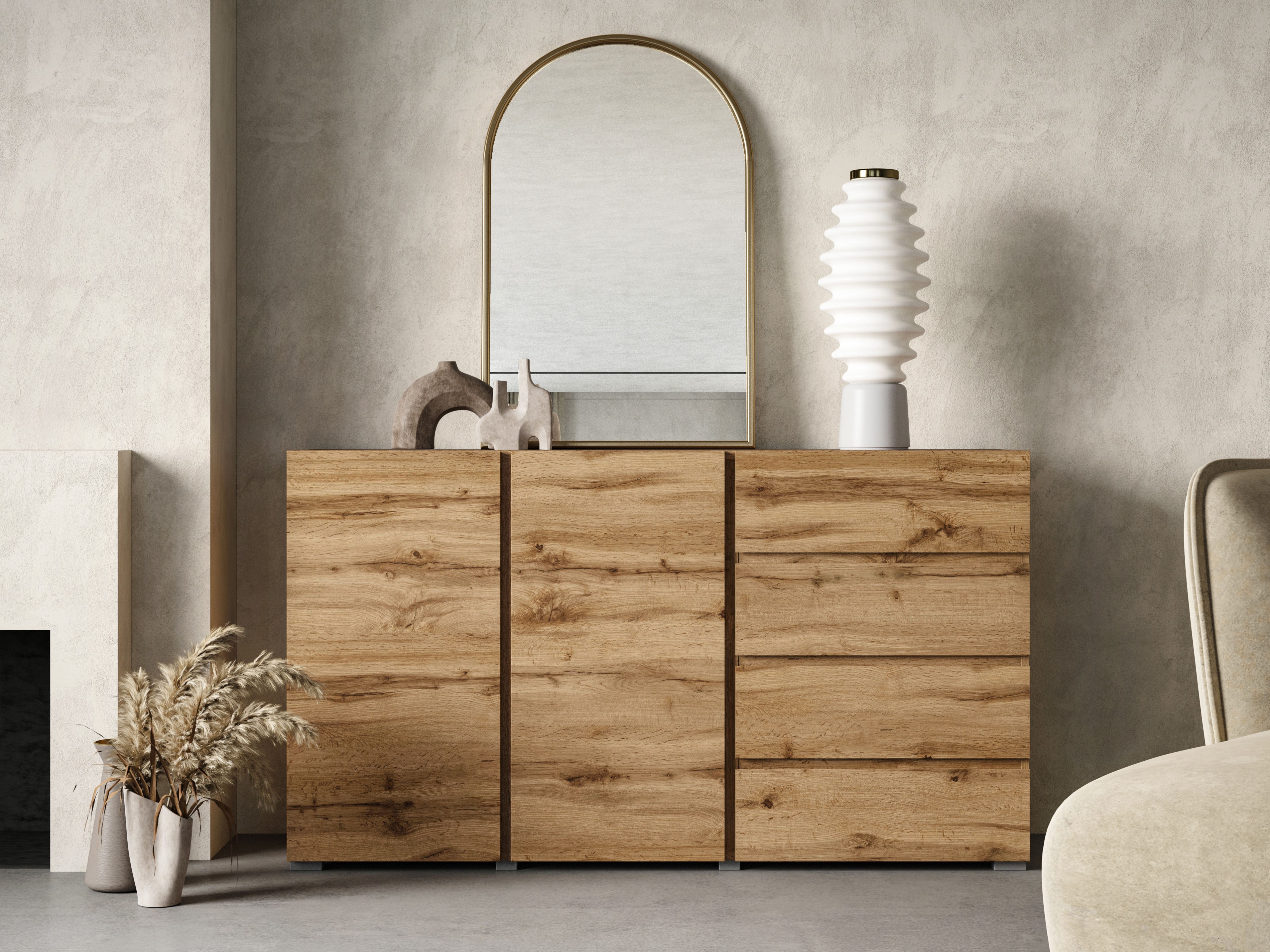 Comodă Elbleve 101 (Stejar Wotan)