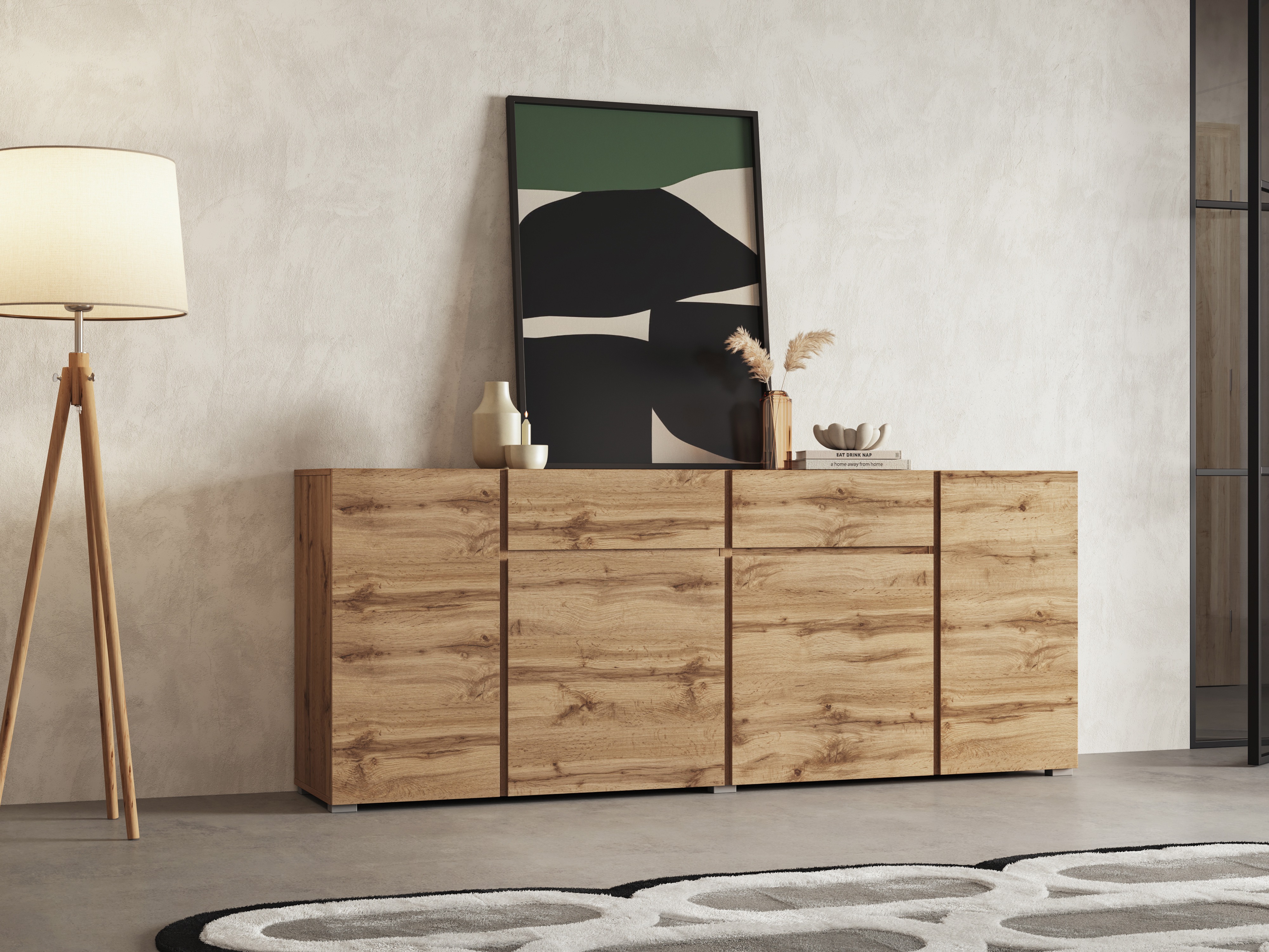 Comodă Elbleve 103 (Stejar Wotan)