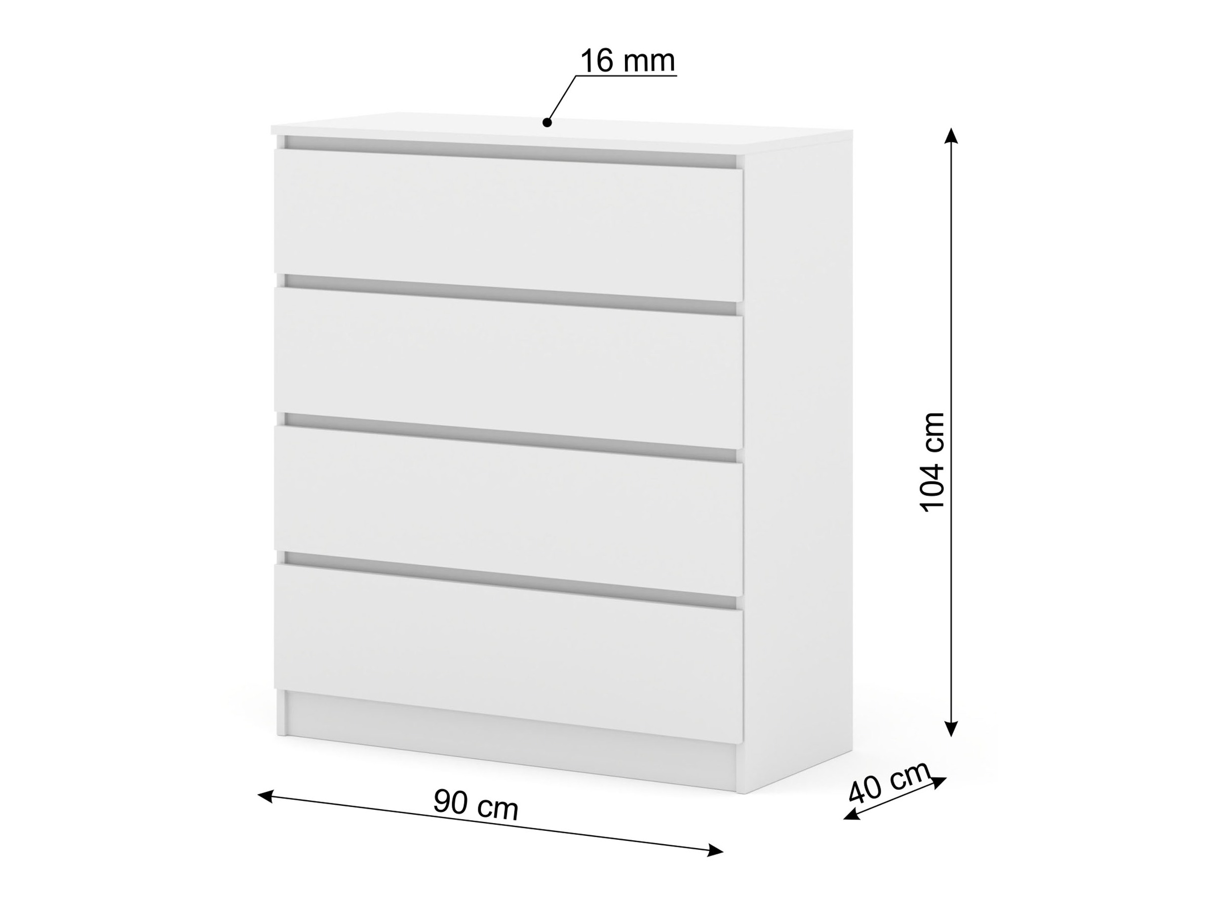 Comodă Buffalo 210 (Alb)