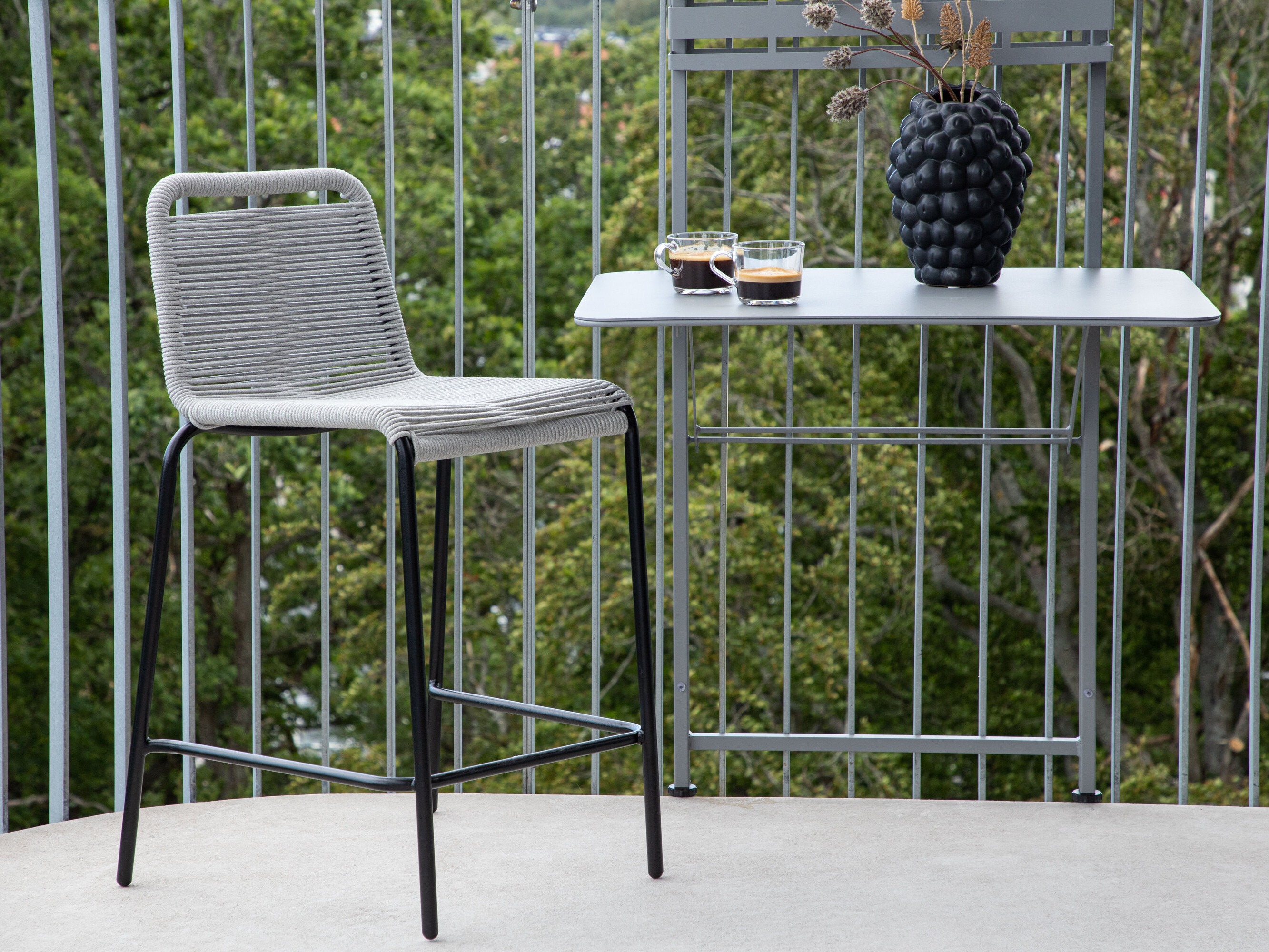 Scaun bar exterior Dallas 3398 (Gri deschis)