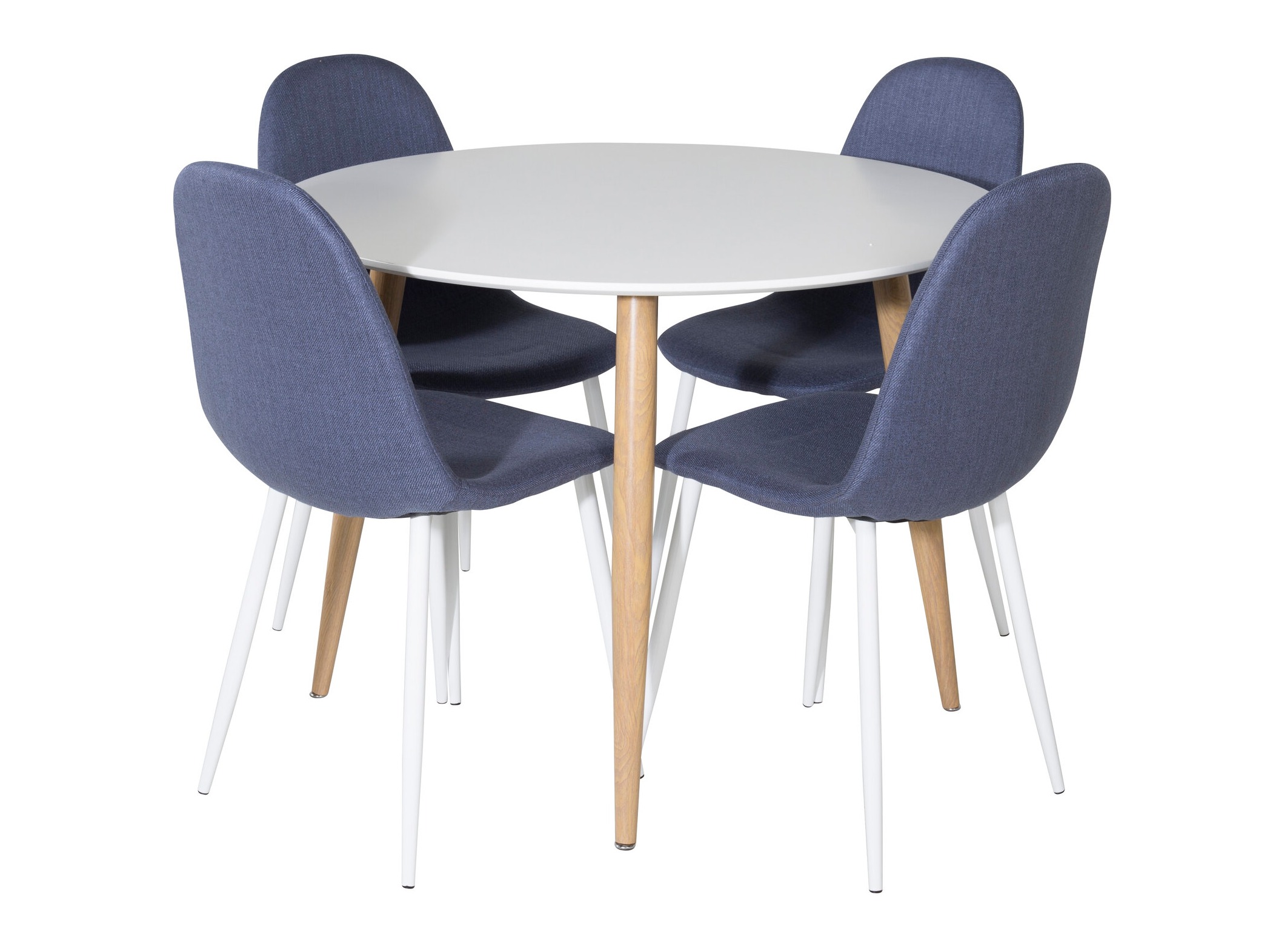 Set de dining Dallas 291 (Albastru + Alb)