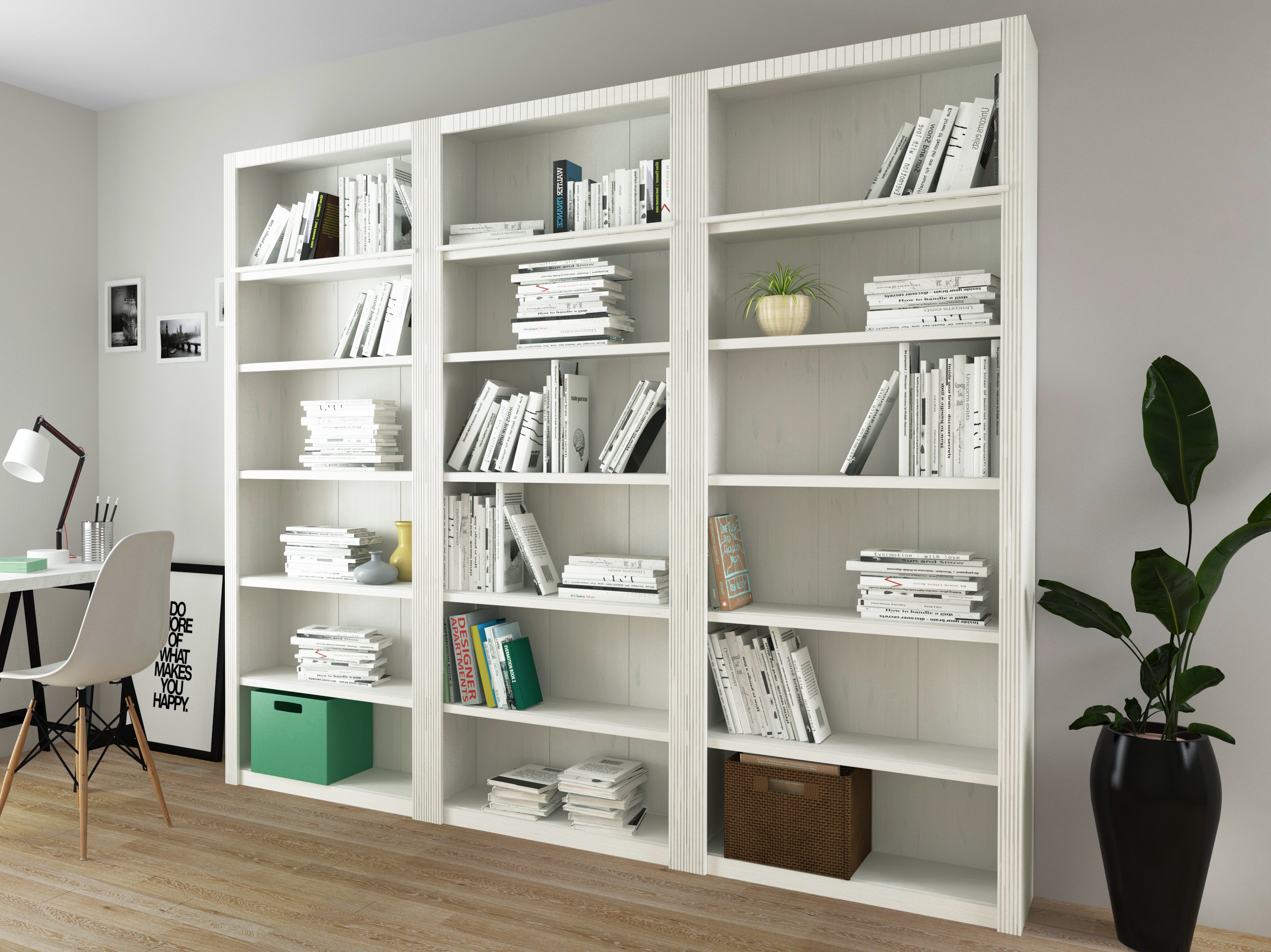 Set de rafturi Orlmara 106 (Alb)