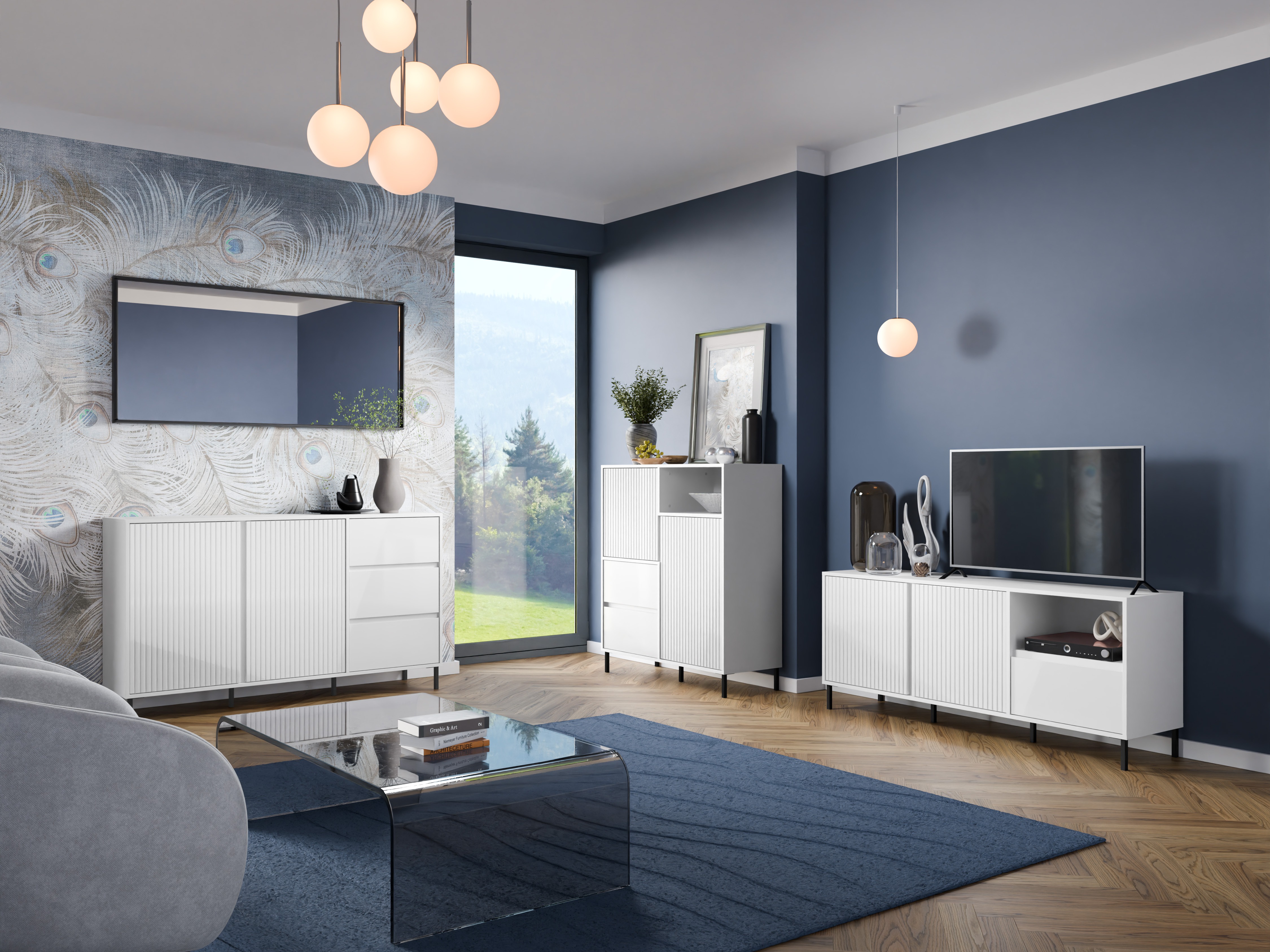 Set de living Ruvrevi 106 (Alb)