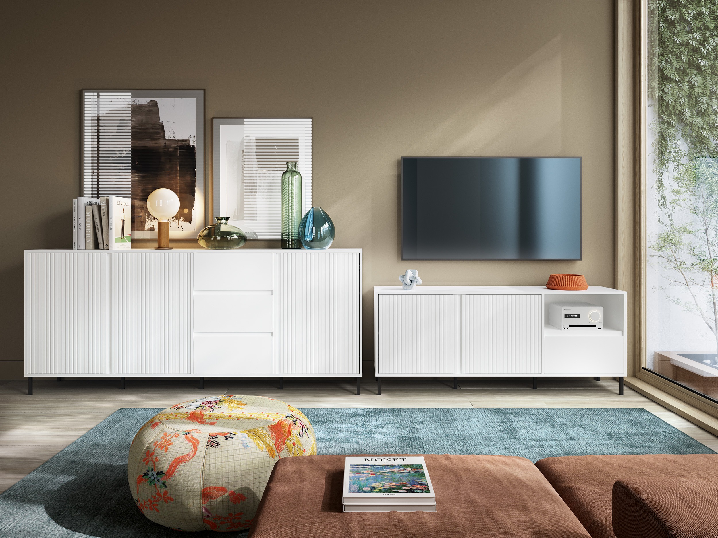 Set de living Ruvrevi 107 (Alb)