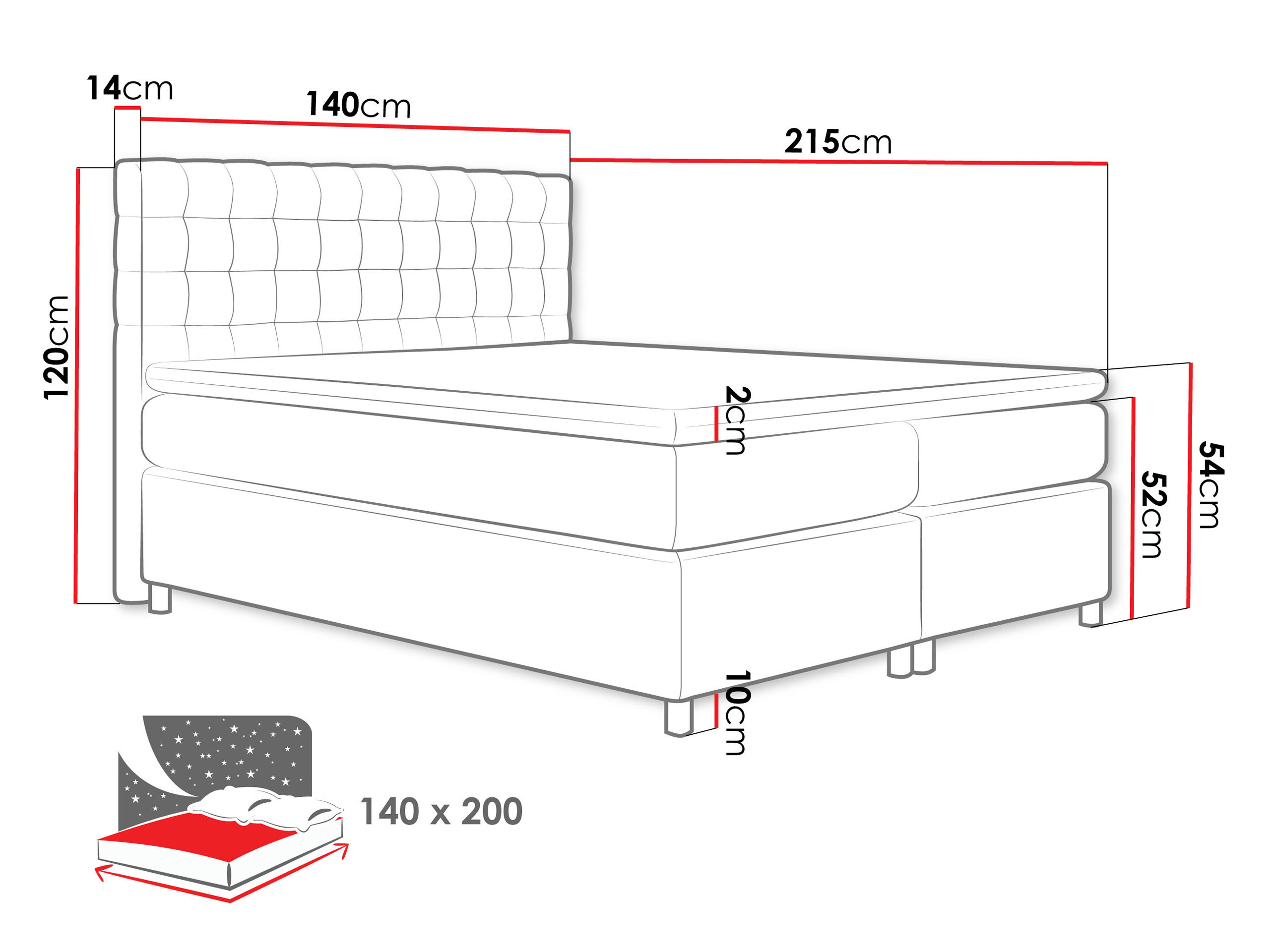 Pat boxspring Signum (Ikar 08)
