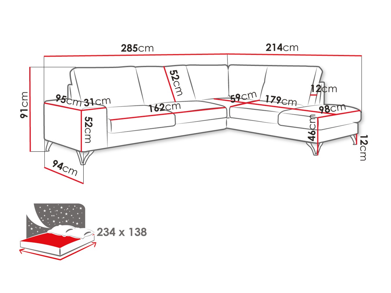 Colțar ComfiDream 112 (Verita 88)