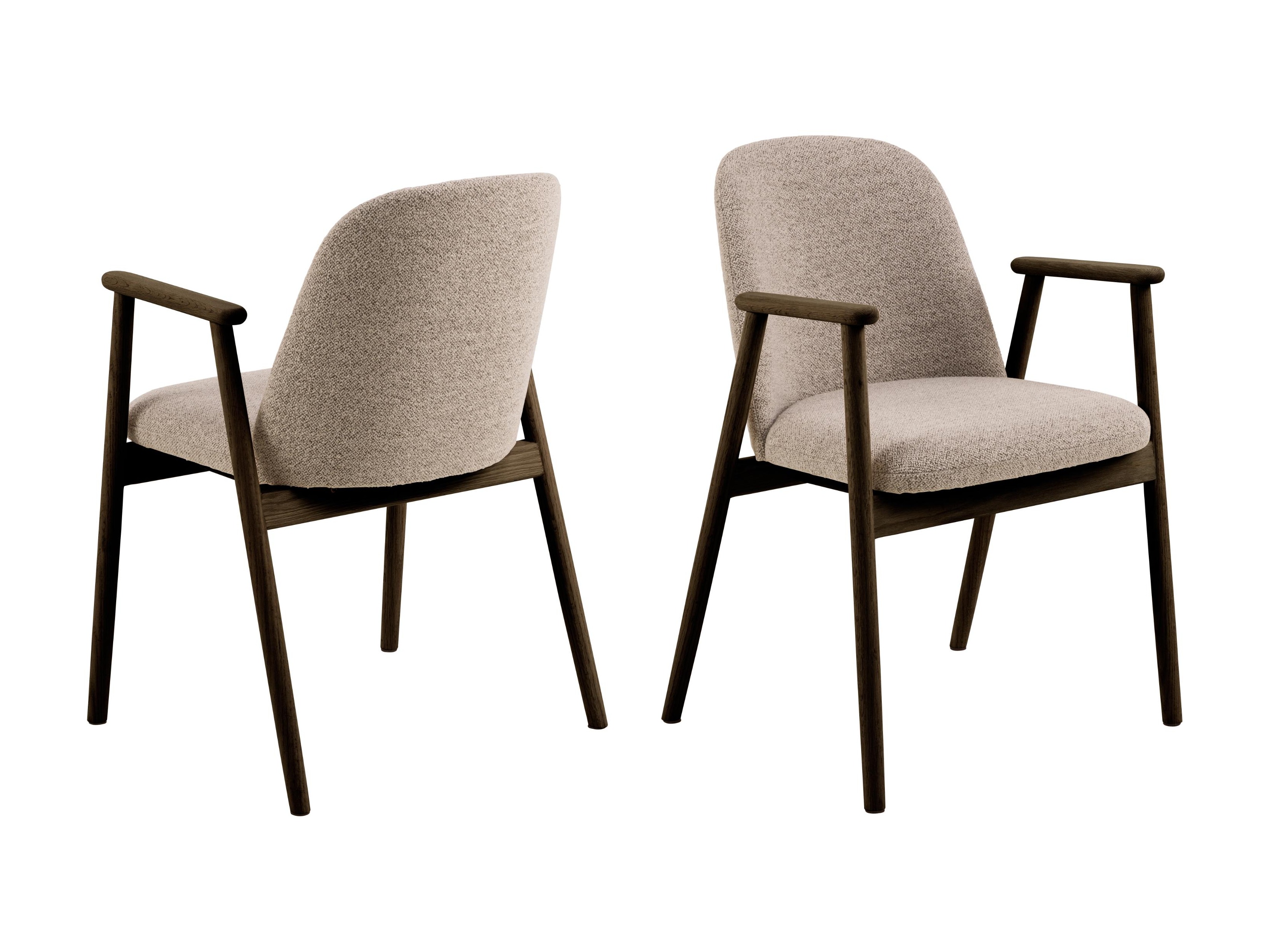 Scaun Norsica 890 (Bej + Lemn închis la culoare)