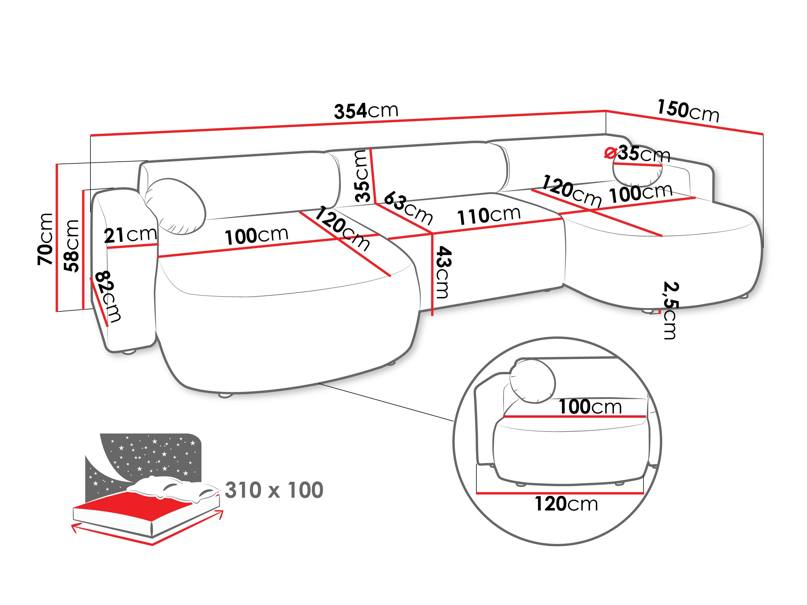 Colțar Comfivo Pullus I (Velo 623)