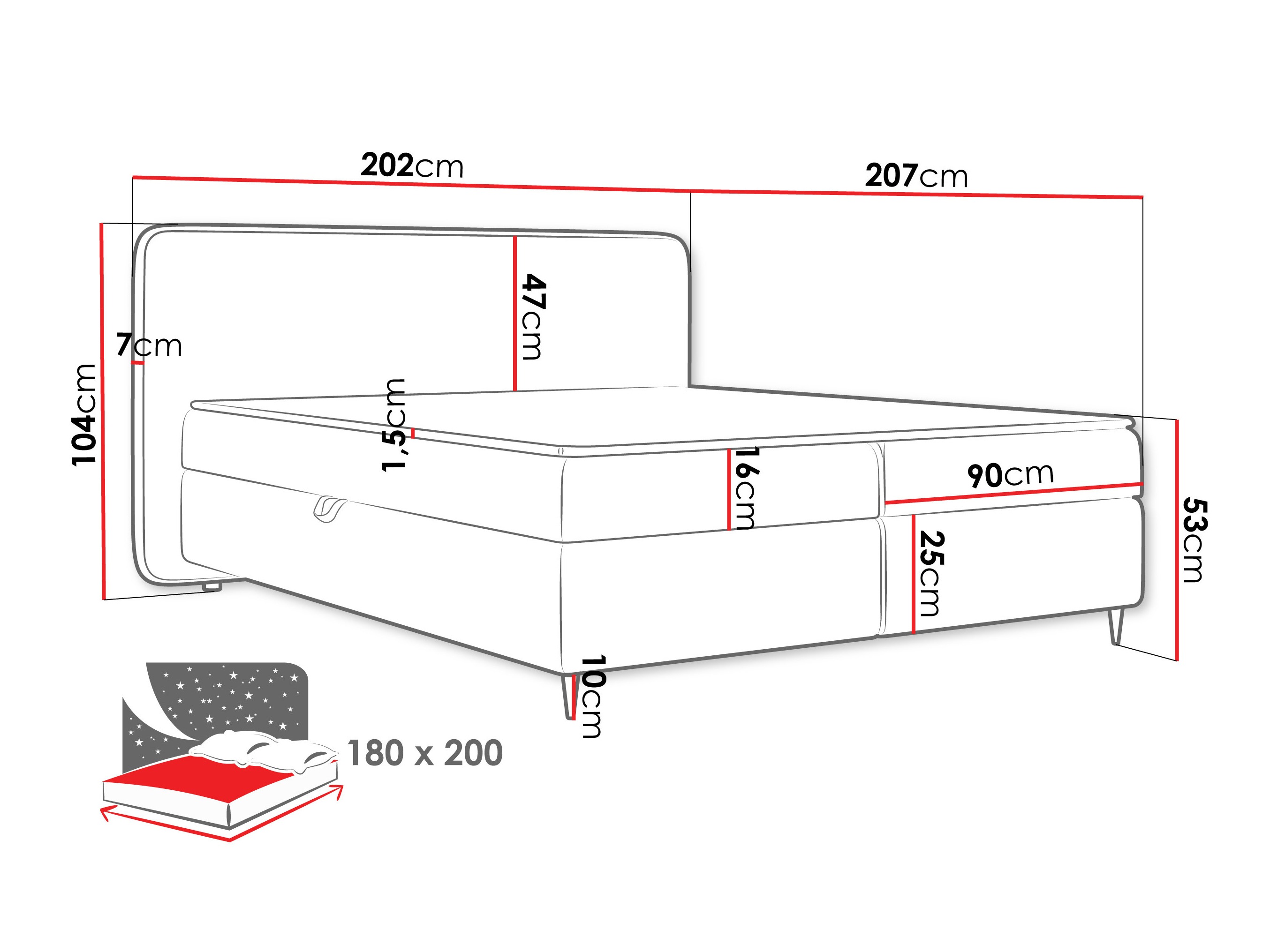 Pat boxspring Stonecrest 108 (Taro 01)