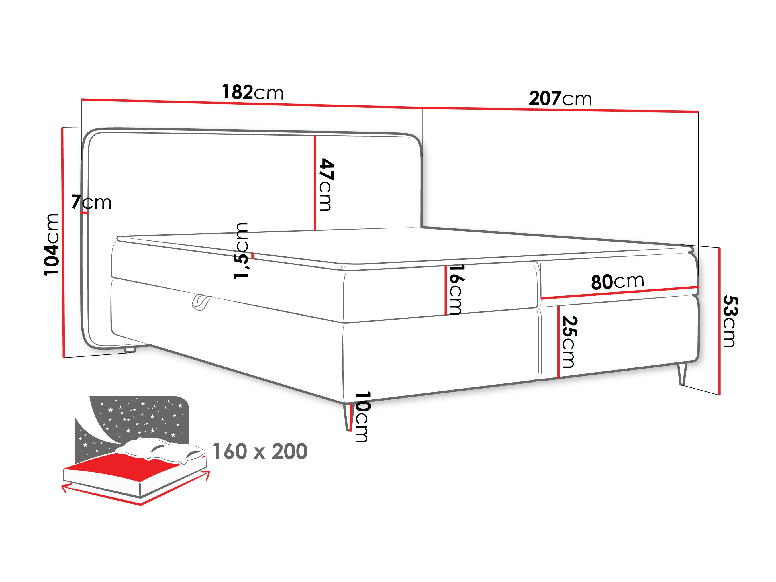 Pat boxspring Stonecrest 108 (Taro 05)