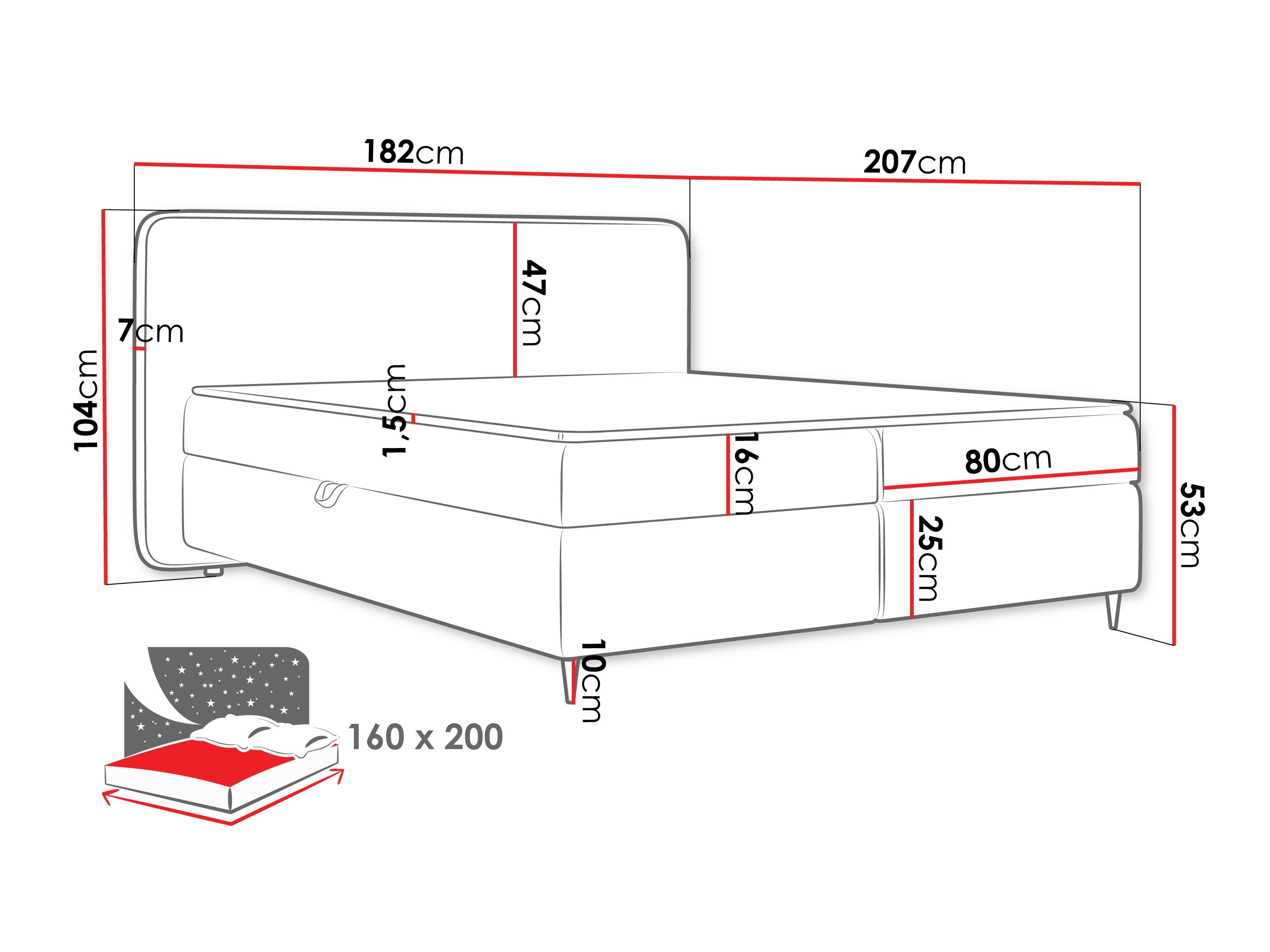 Pat boxspring Stonecrest 108 (Taro 11)