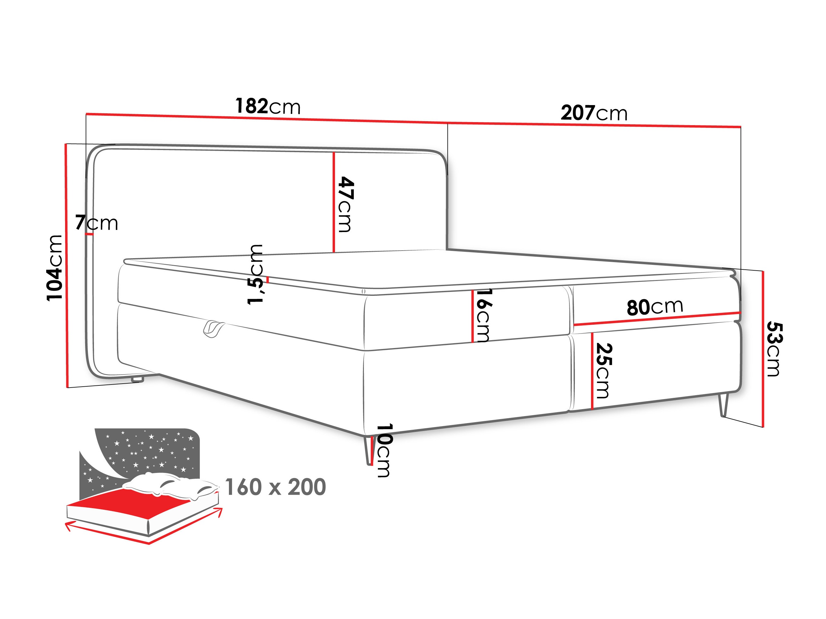 Pat boxspring Stonecrest 108 (Taro 33)