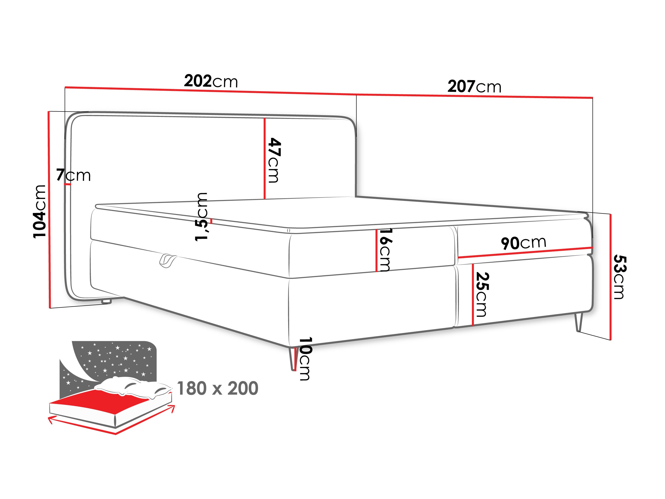Pat boxspring Stonecrest 108 (Taro 33)