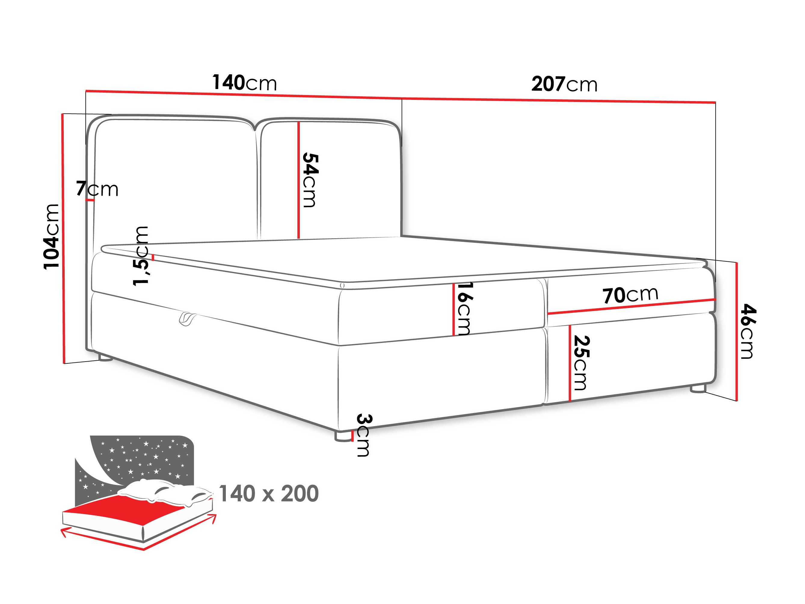 Pat boxspring Stonecrest 109 (Taro 01)