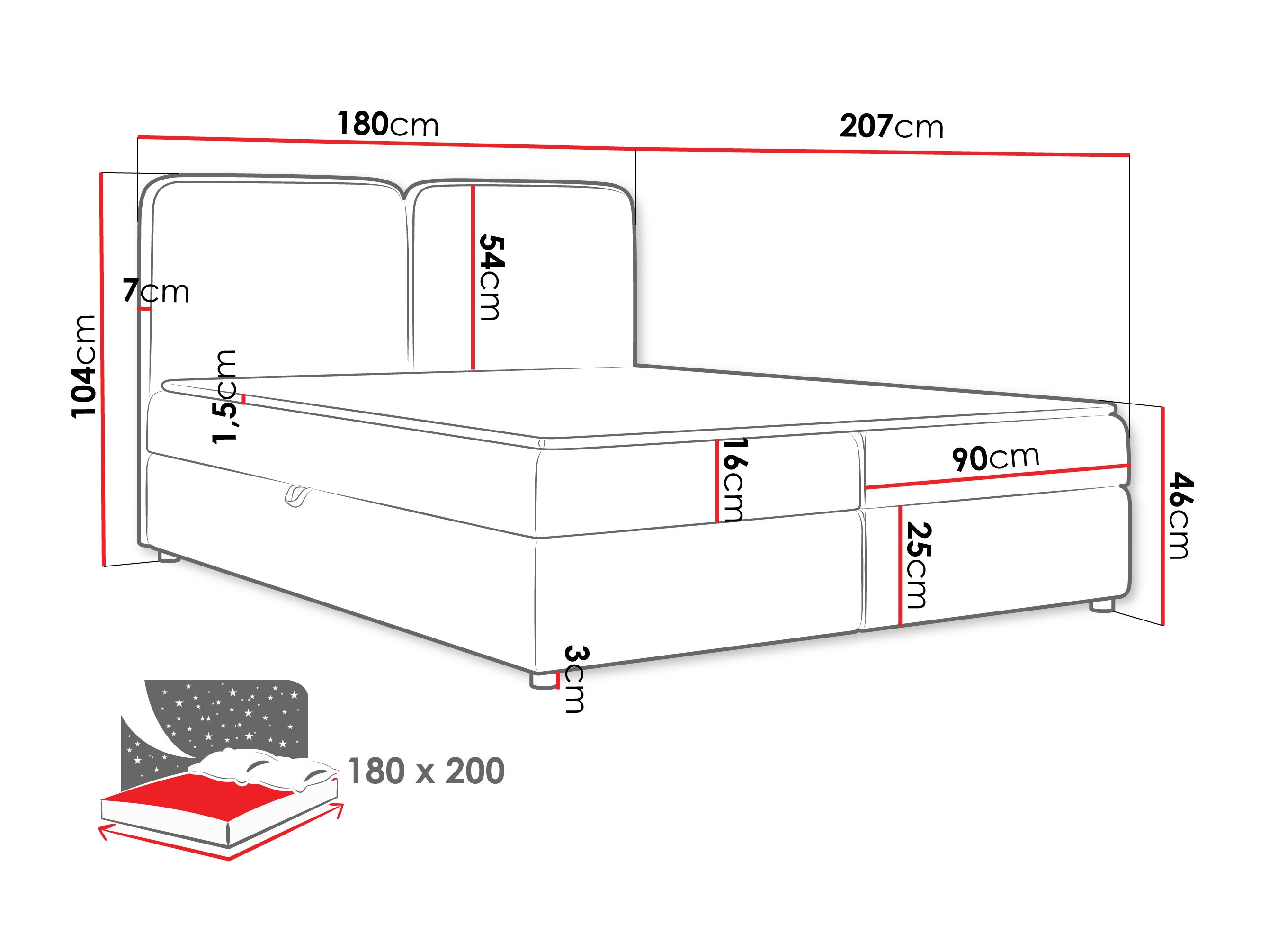 Pat boxspring Stonecrest 109 (Taro 05)