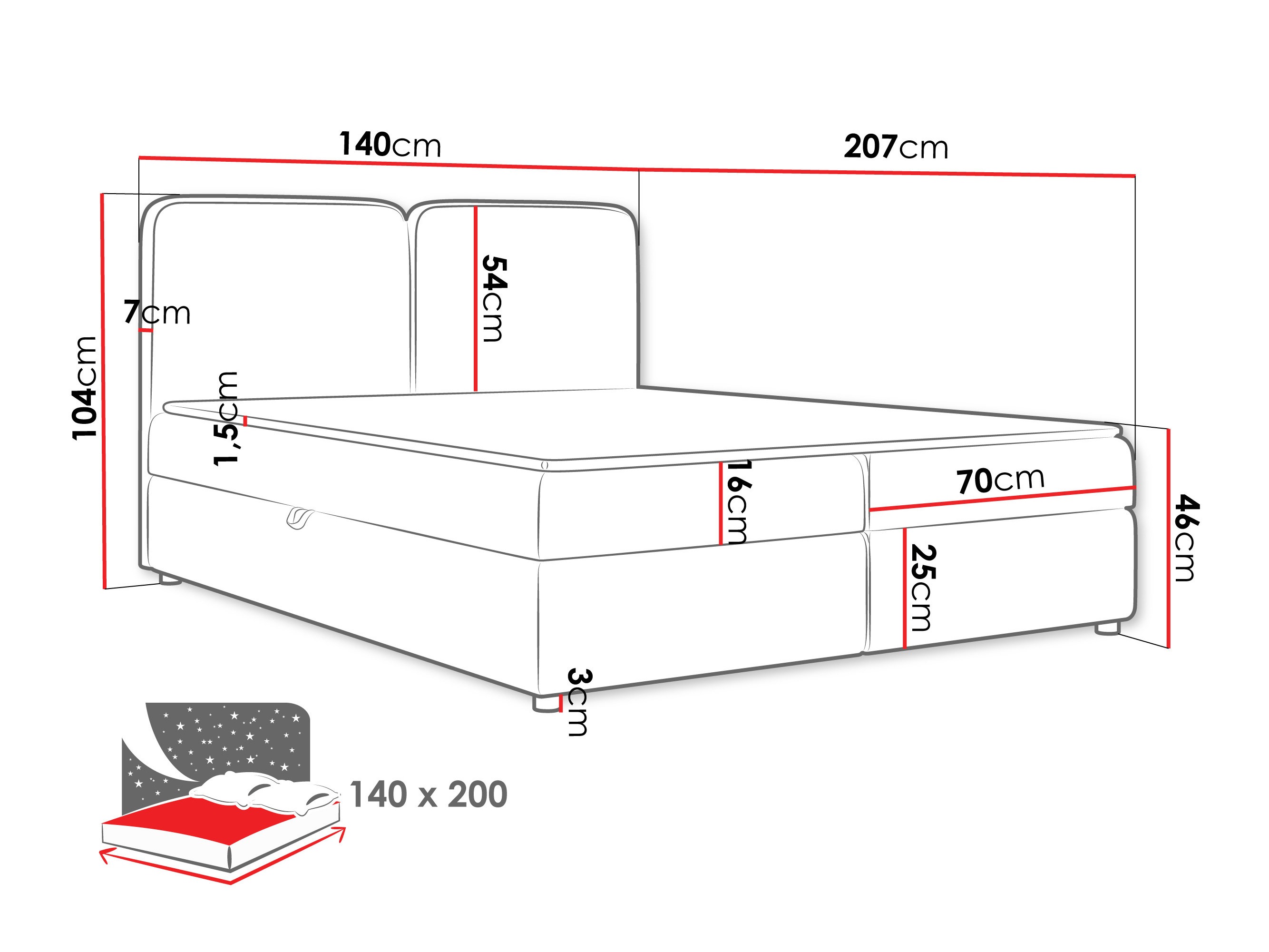 Pat boxspring Stonecrest 109 (Taro 33)