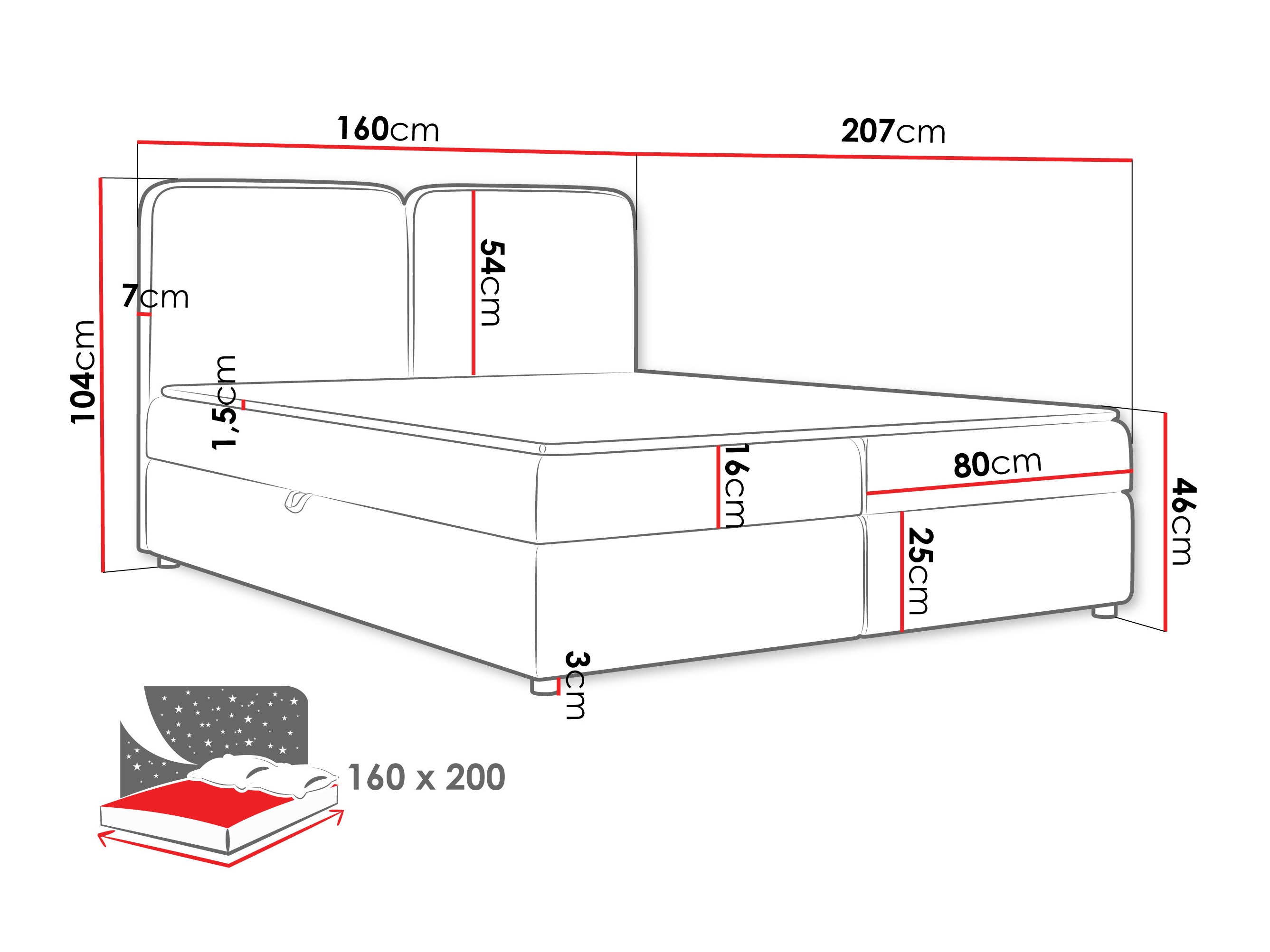 Pat boxspring Stonecrest 109 (Taro 98)