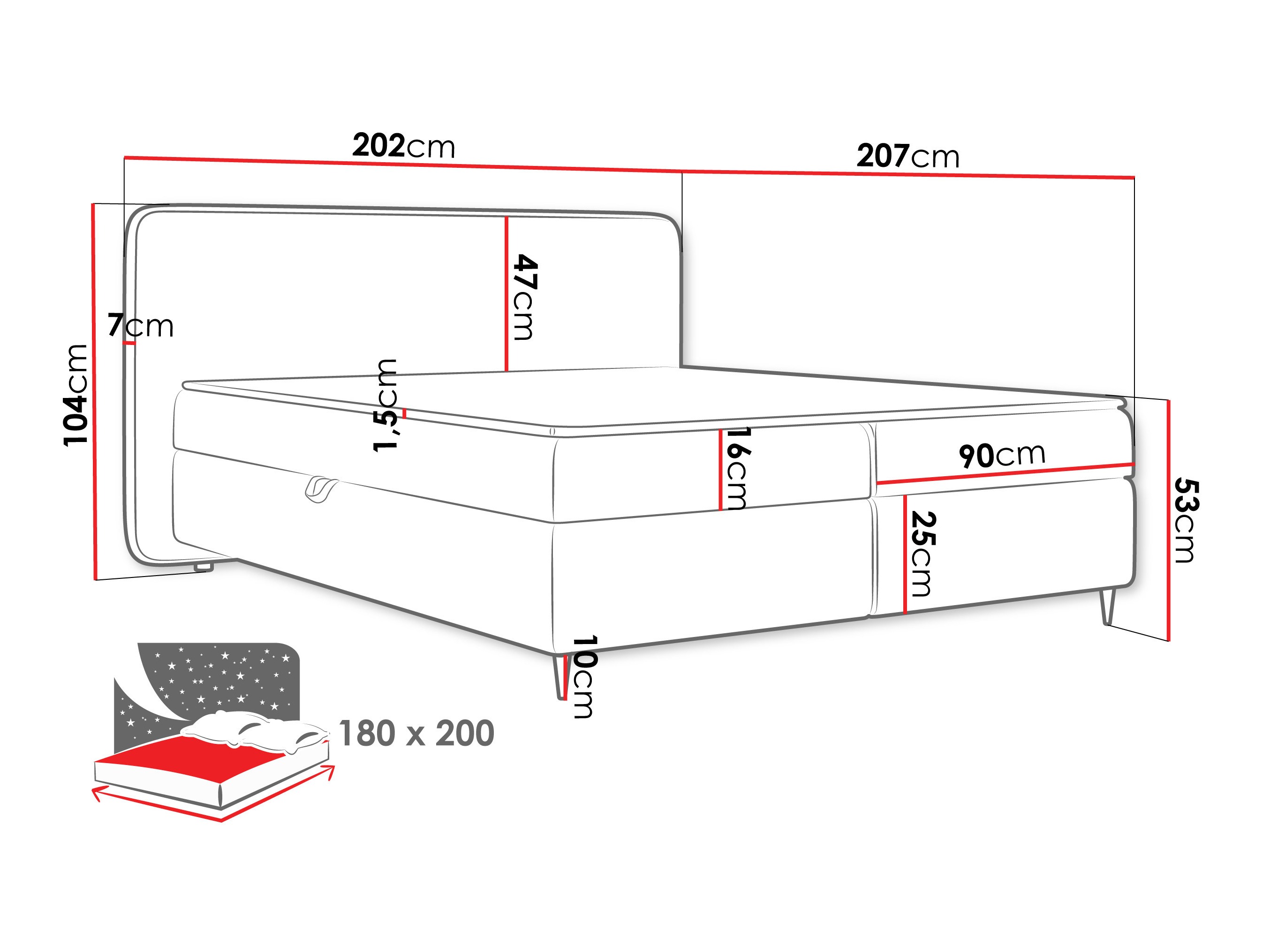 Pat boxspring Stonecrest 108 (Taro 05)