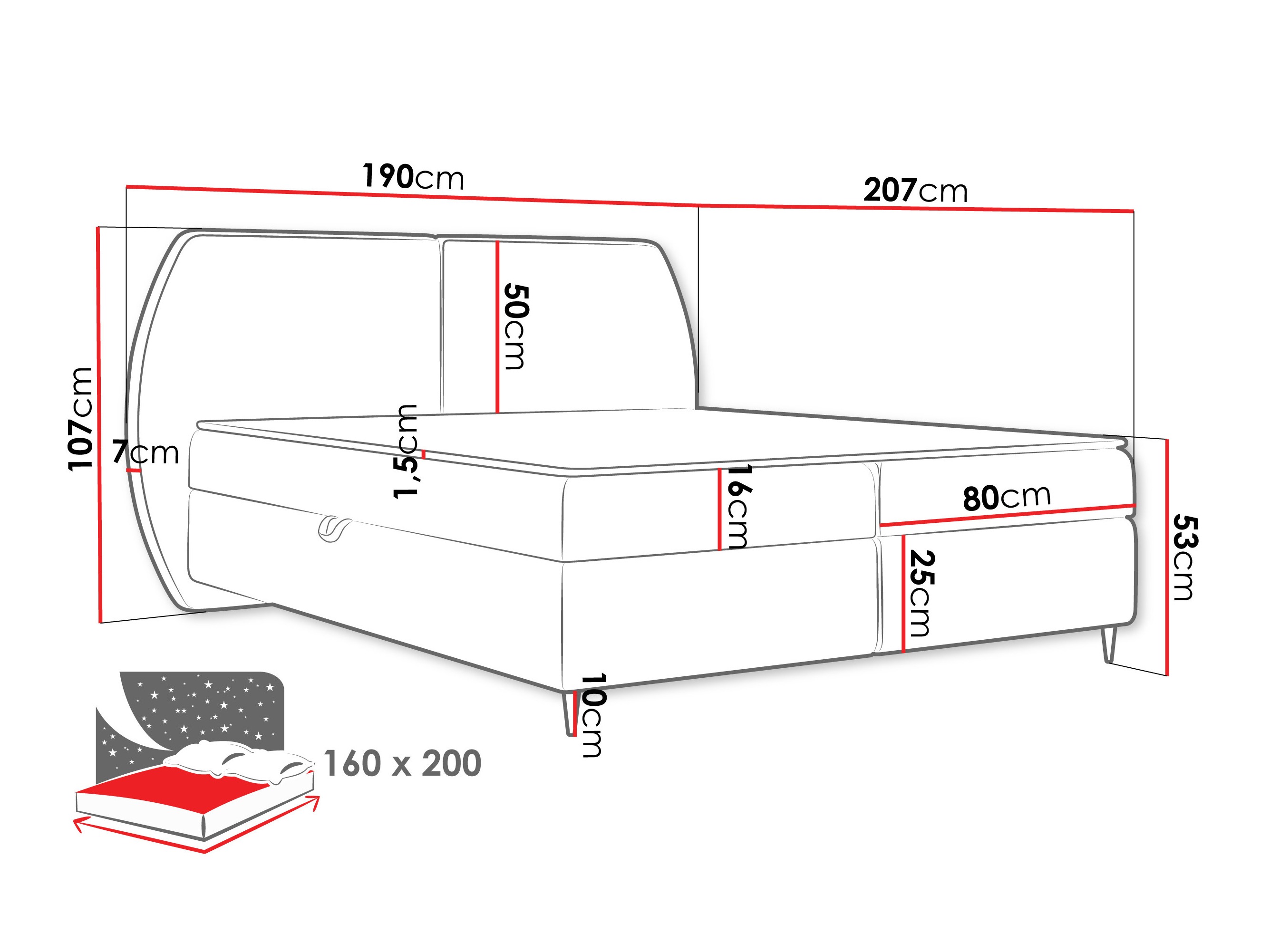 Pat boxspring Stonecrest 110 (Wave 01)