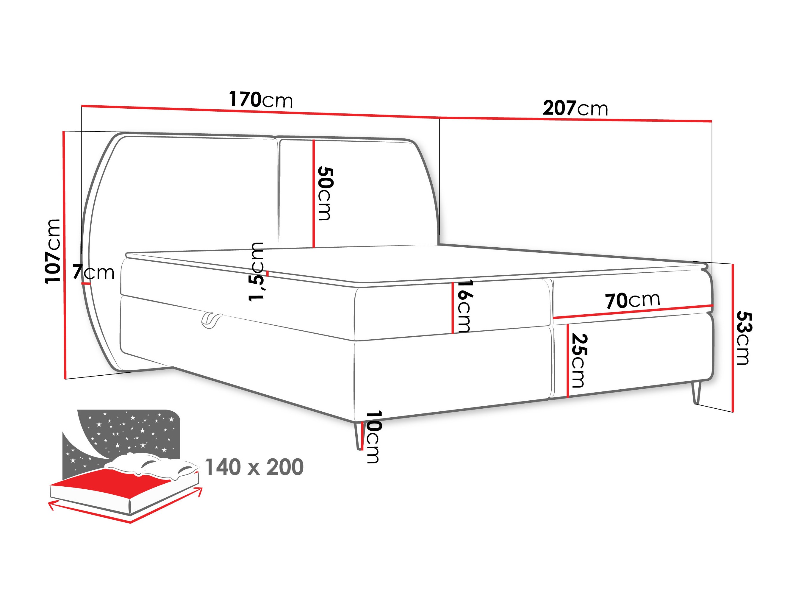 Pat boxspring Stonecrest 110 (Wave 02)