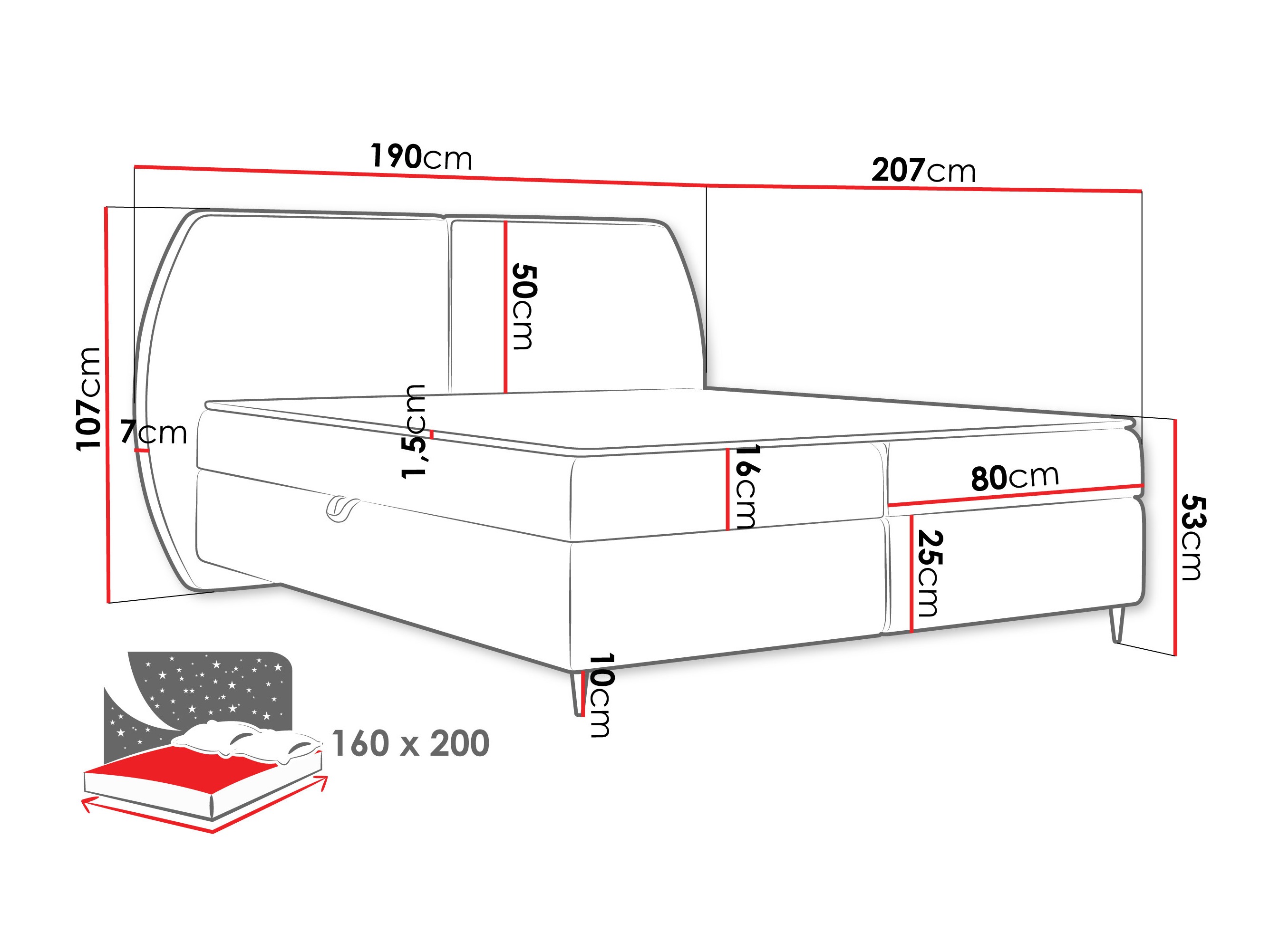 Pat boxspring Stonecrest 110 (Wave 02)