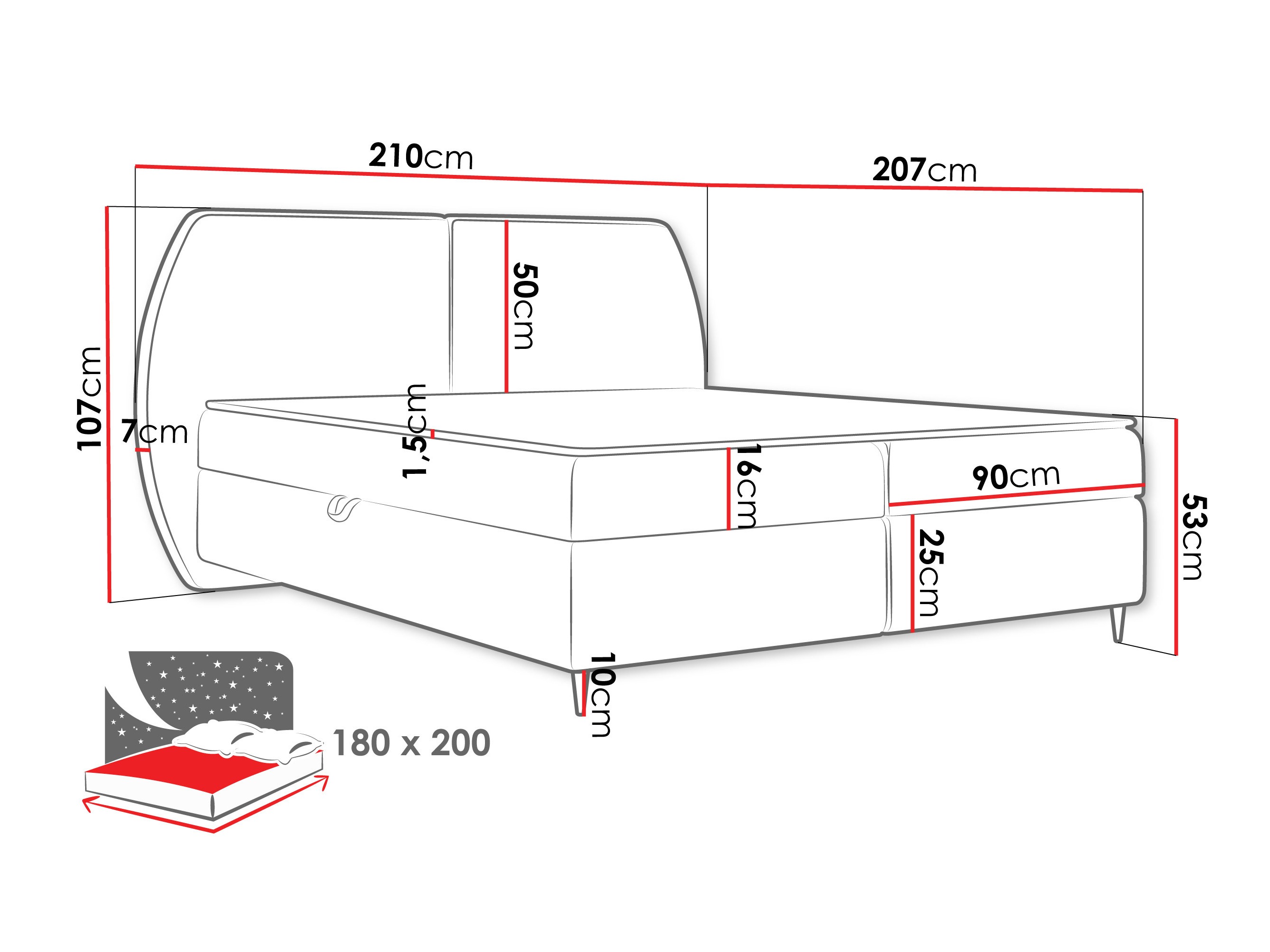 Pat boxspring Stonecrest 110 (Wave 02)