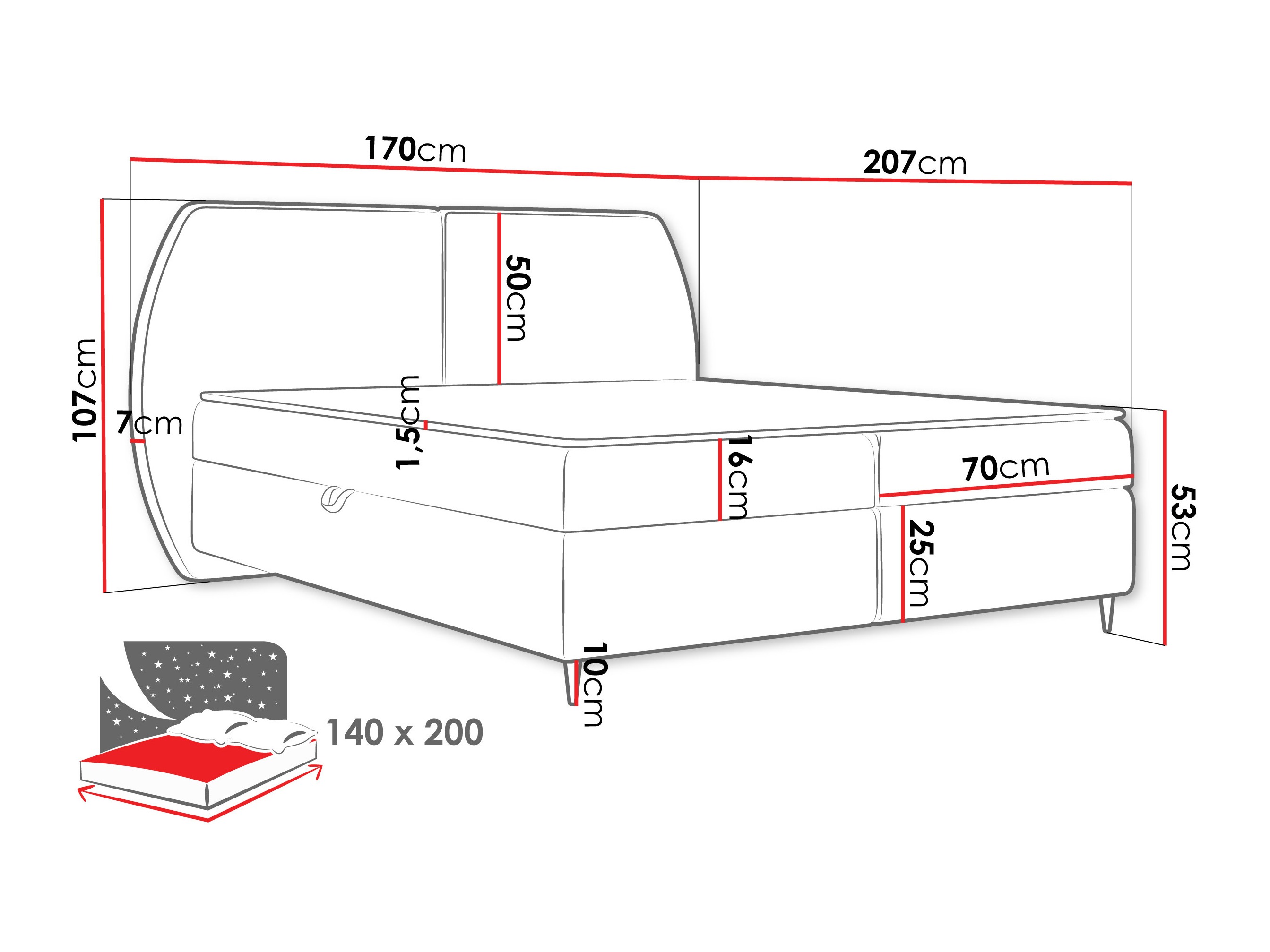 Pat boxspring Stonecrest 110 (Wave 04)