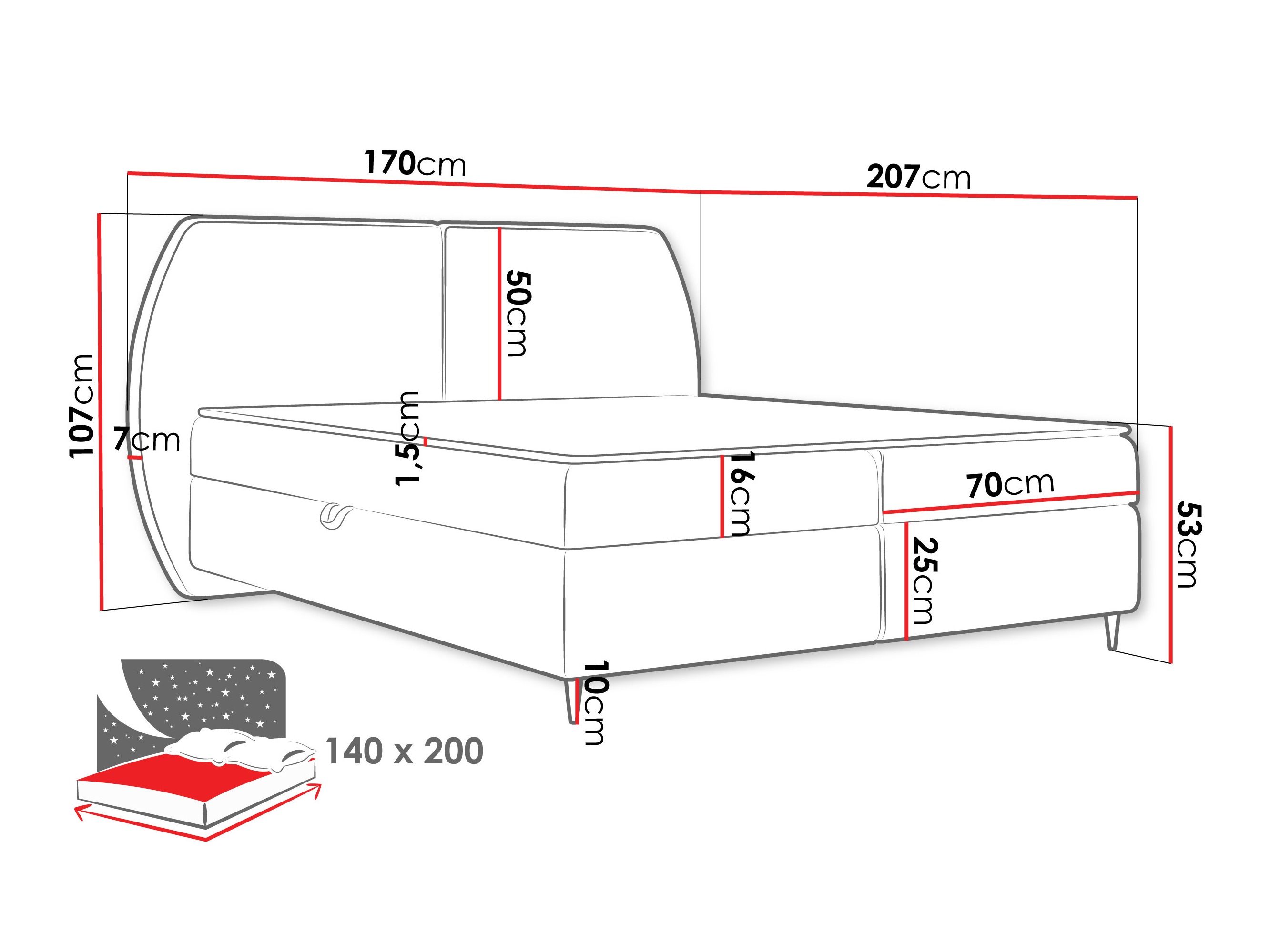 Pat boxspring Stonecrest 110 (Wave 05)