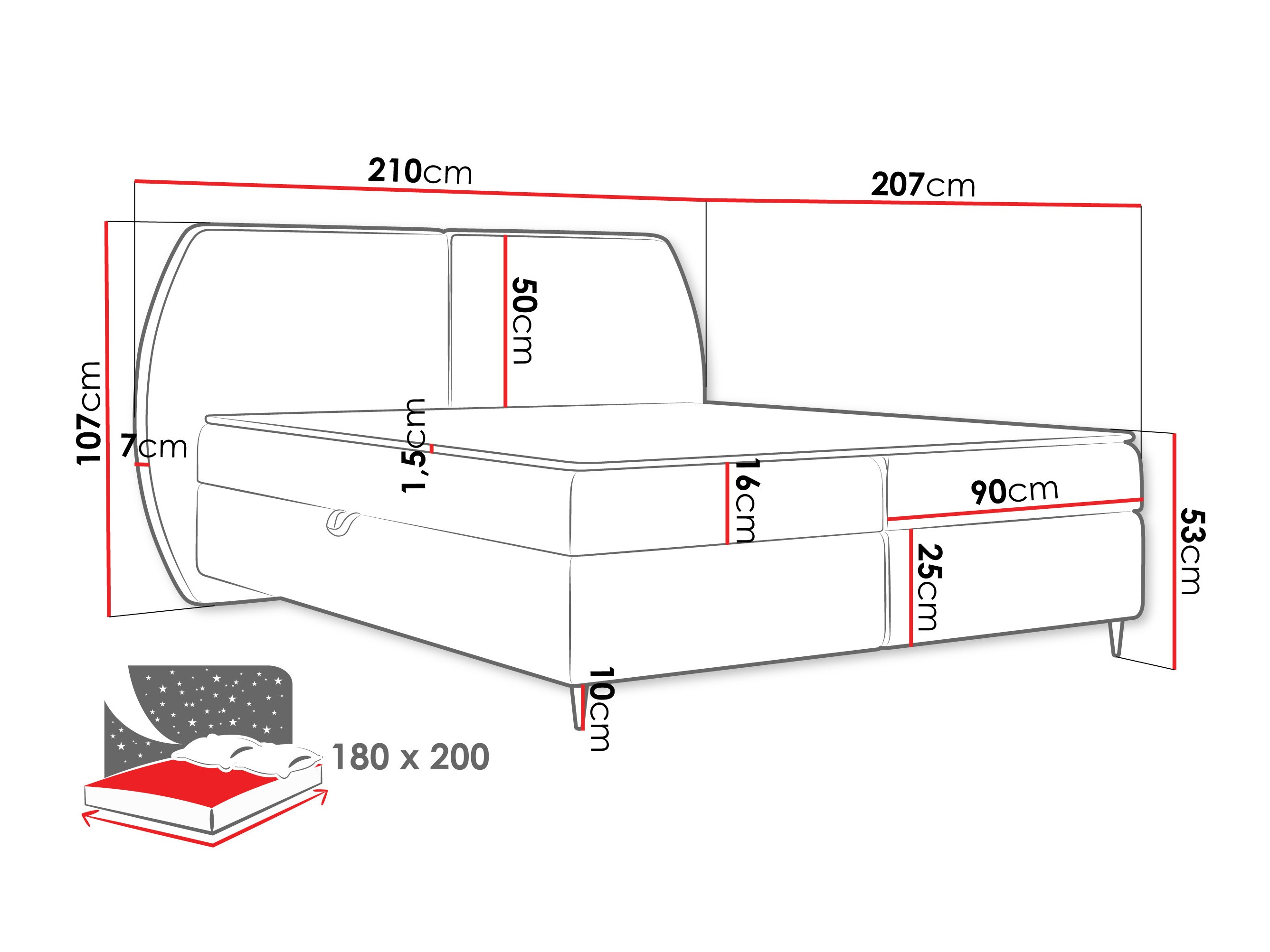 Pat boxspring Stonecrest 110 (Wave 05)