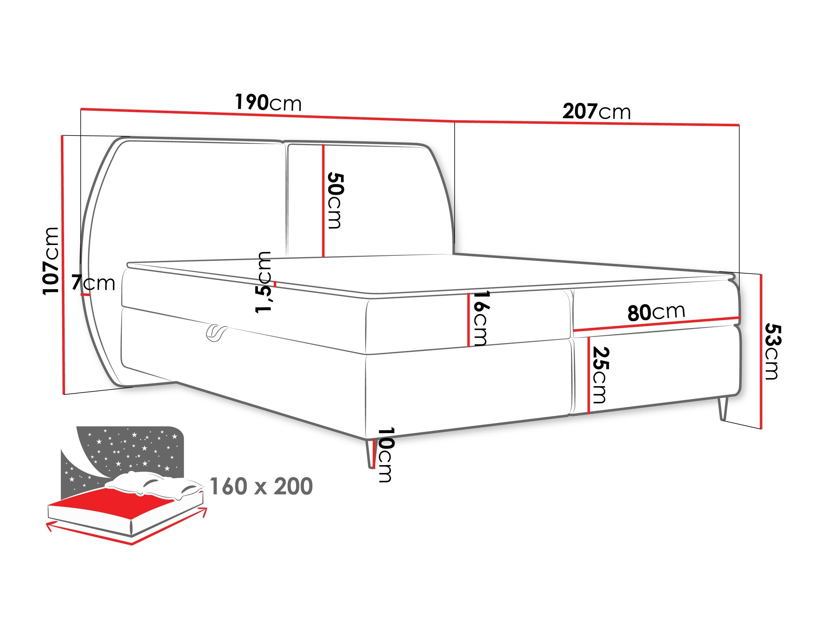Pat boxspring Stonecrest 110 (Wave 09)