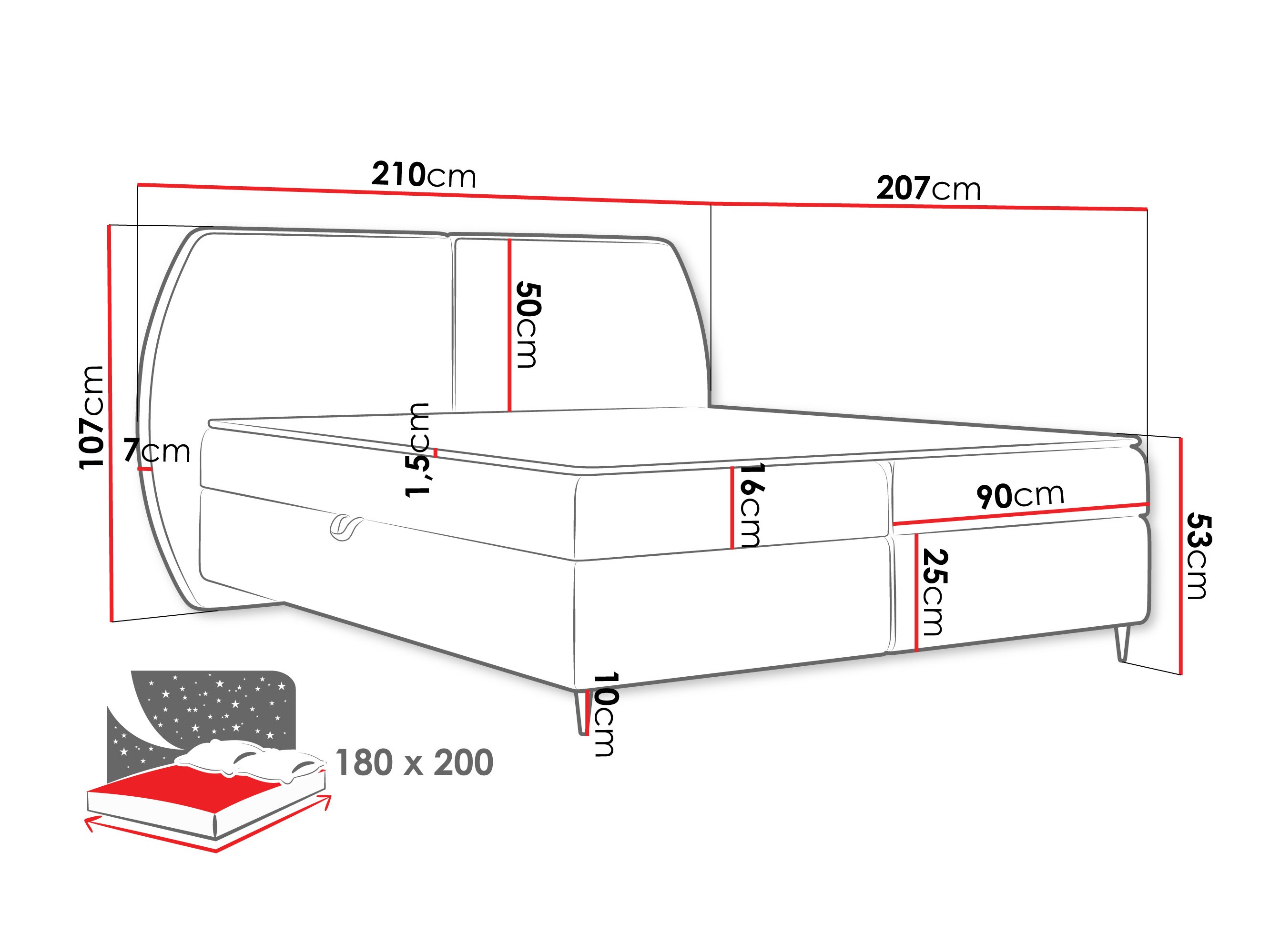 Pat boxspring Stonecrest 110 (Wave 09)