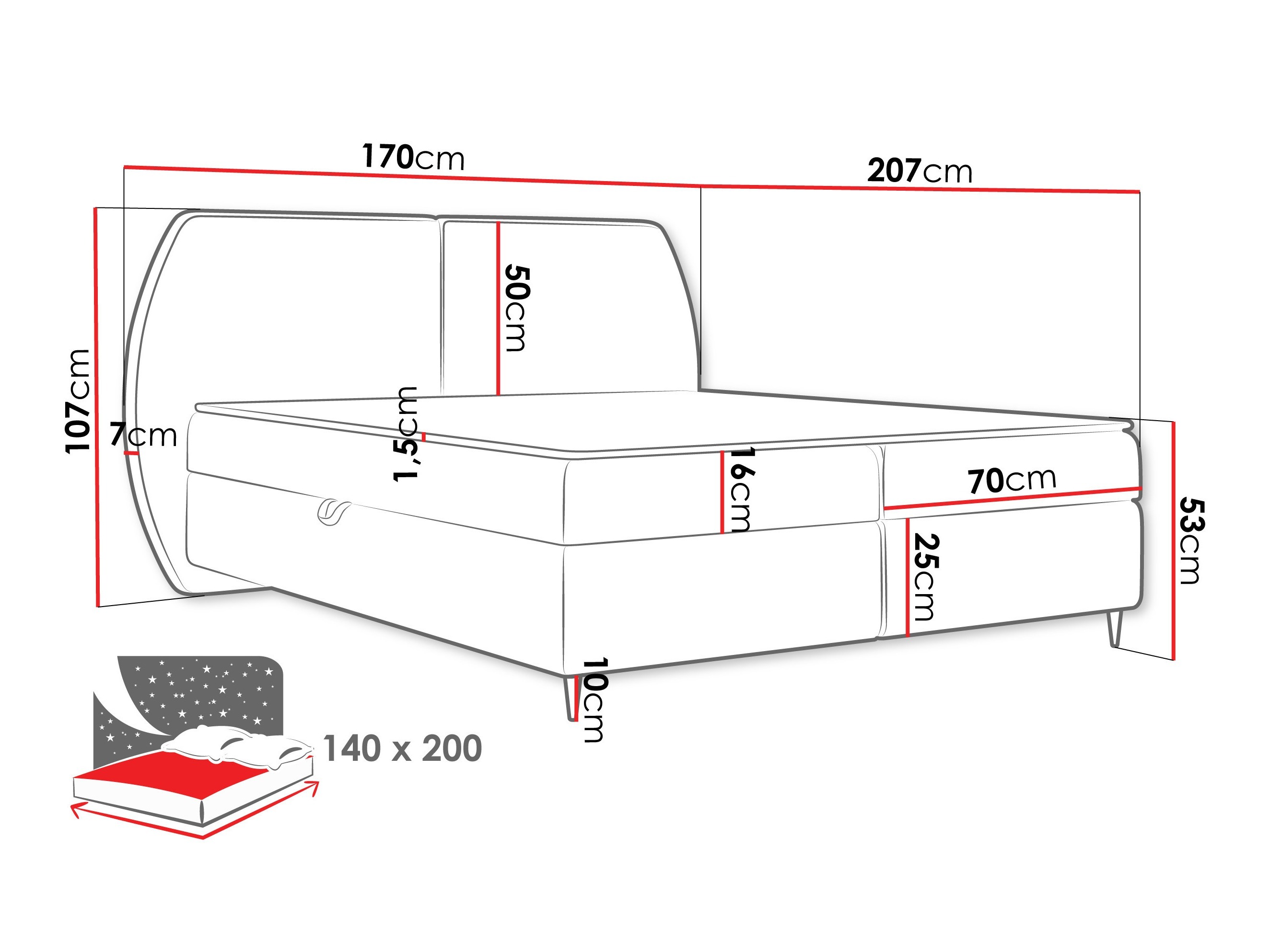 Pat boxspring Stonecrest 110 (Wave 15)