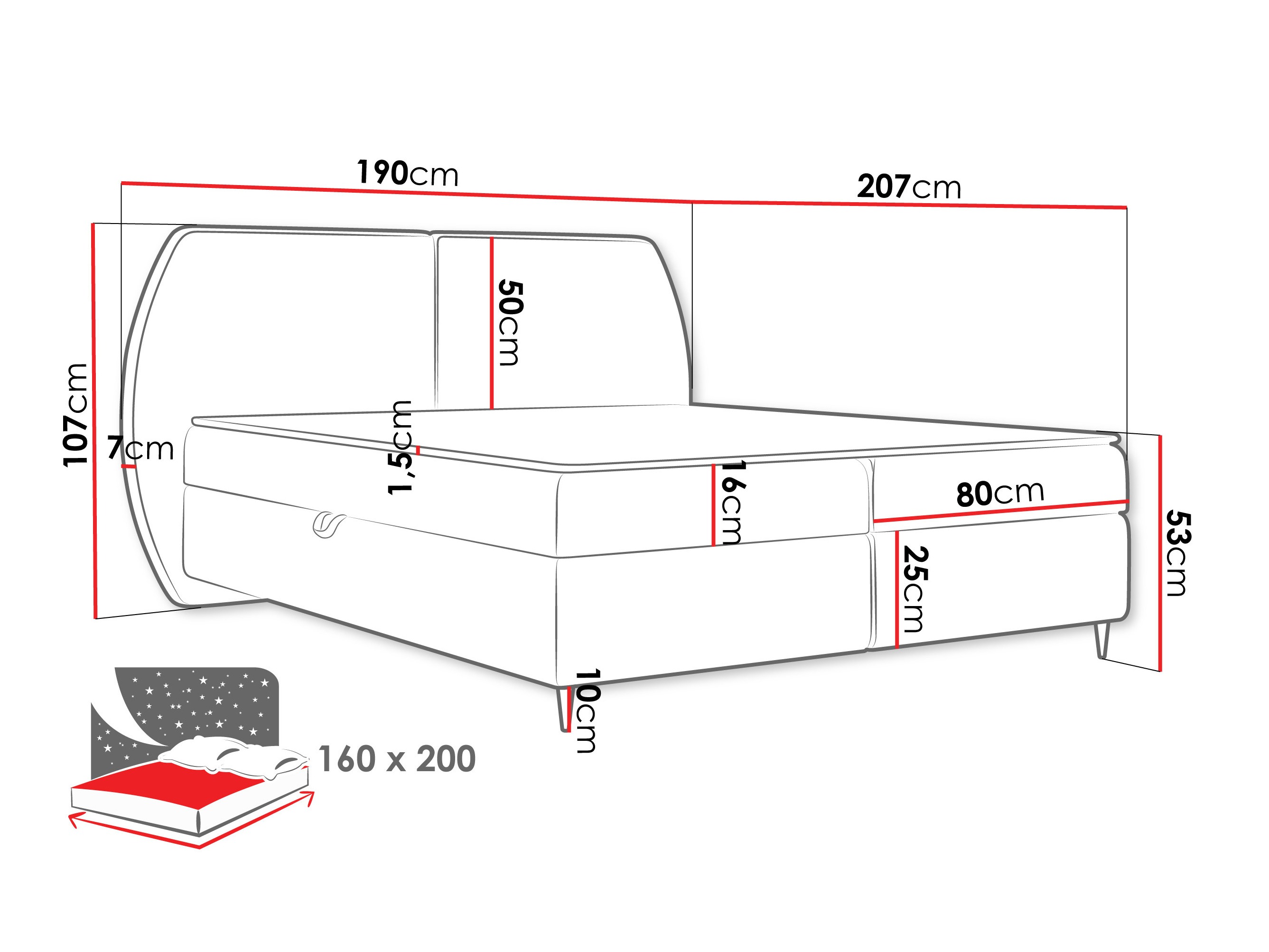Pat boxspring Stonecrest 110 (Wave 15)